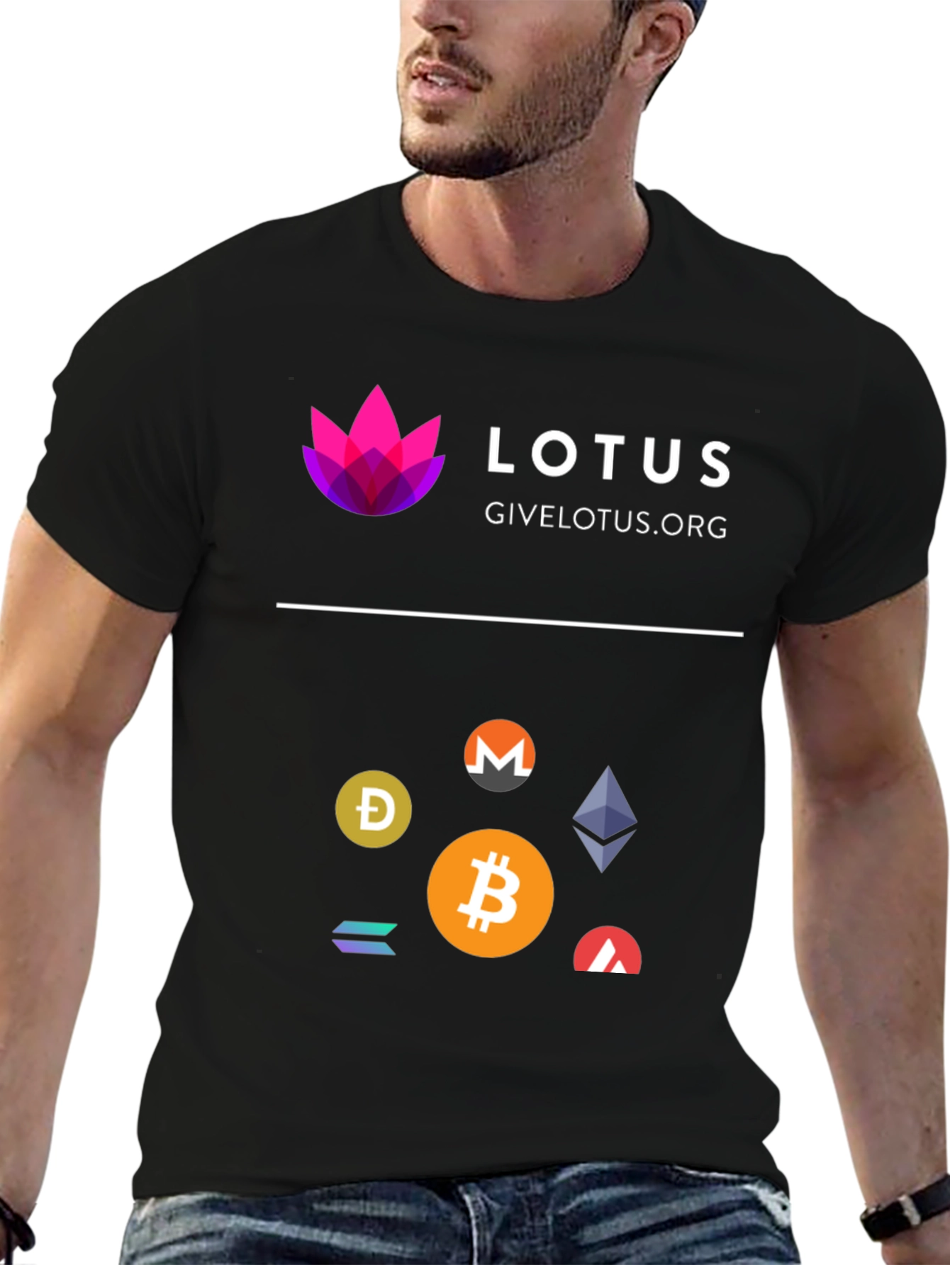 Black Lotus Cryptocurrency T-Shirt - Black Cotton Blend view 6
