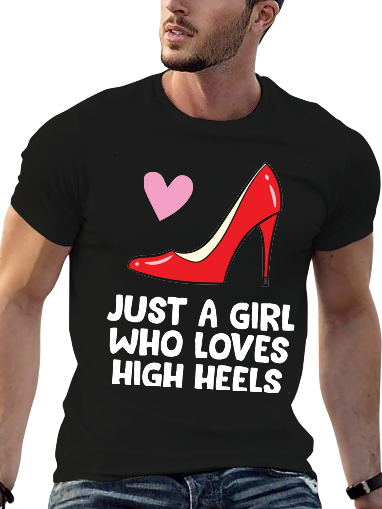 Black High Heels Lover T-Shirt - Stylish Design view 6