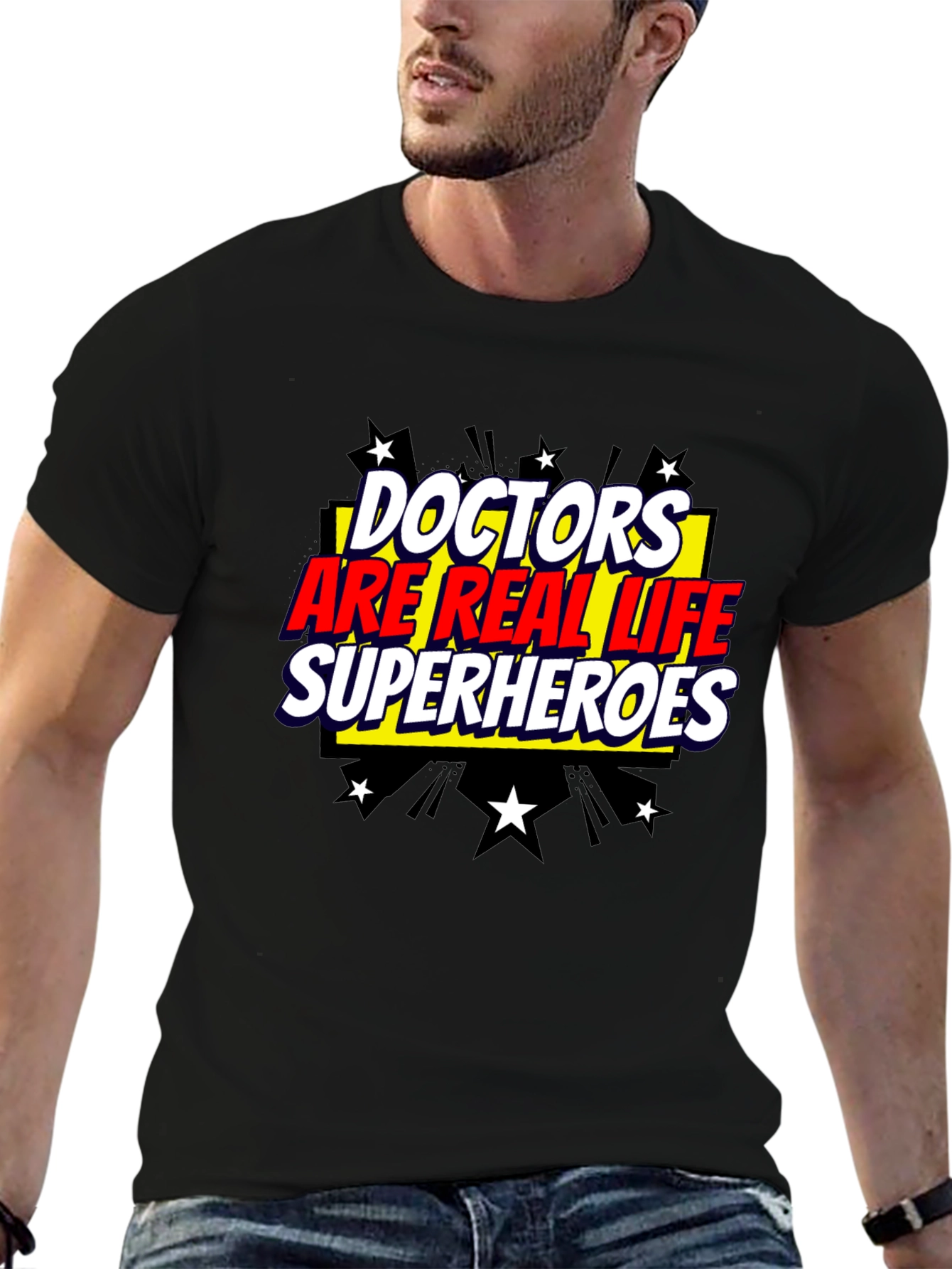 Black Doctors Are Real Life Superheroes T-Shirt view 6