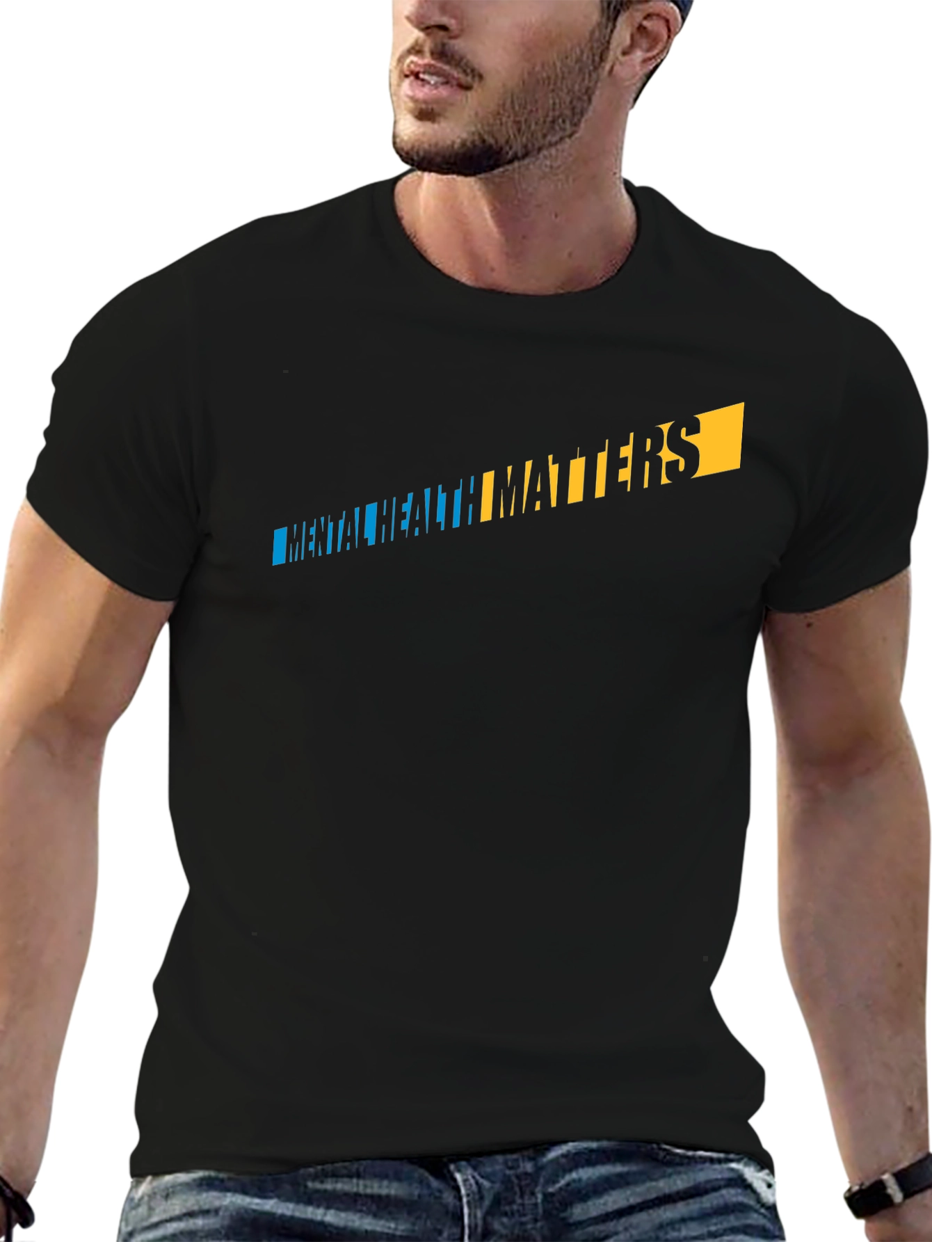 Black Mental Health Matters Graphic T-Shirt view 6