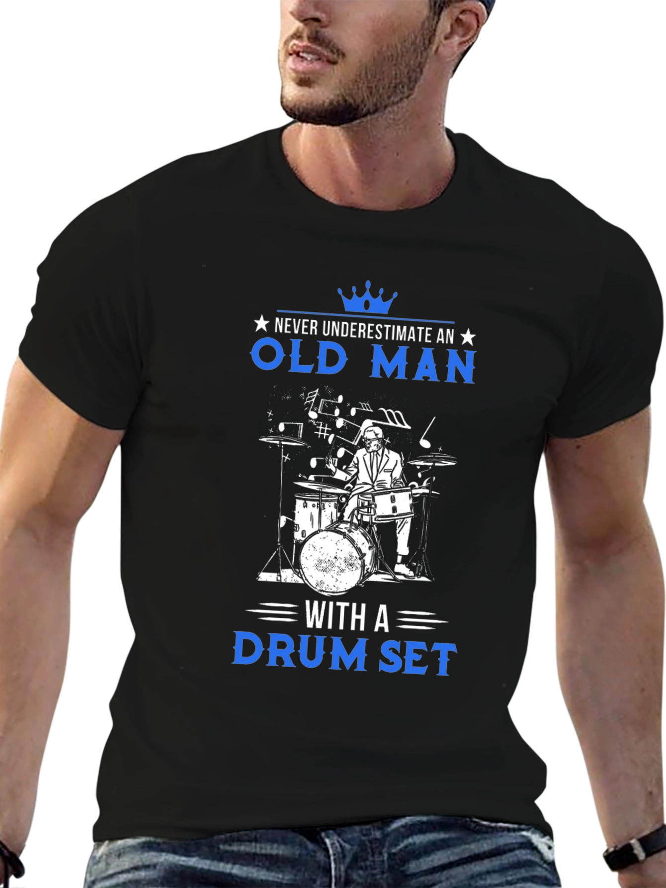 Old Man Drummer T-Shirt - Never Underestimate! - 6