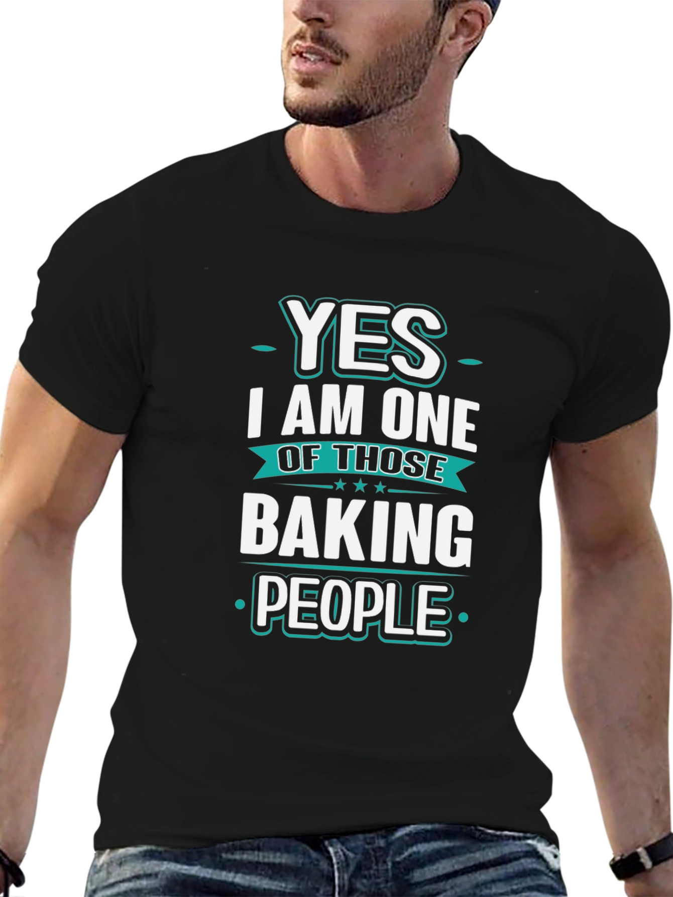 Black Baking People T-Shirt - Novelty Tee view 6
