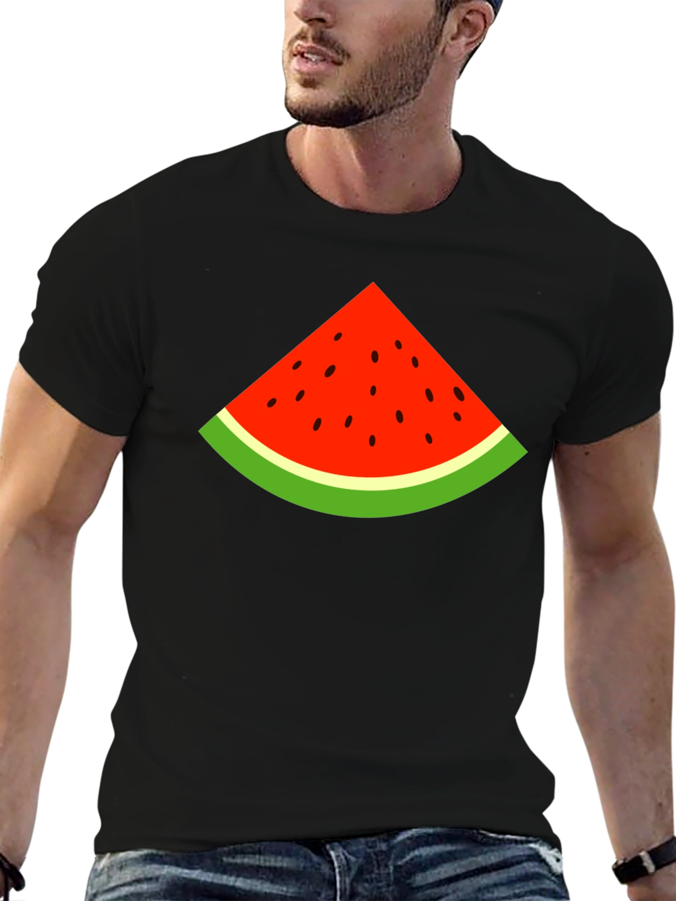 Black Watermelon Slice Graphic Tee - Summer Style view 6