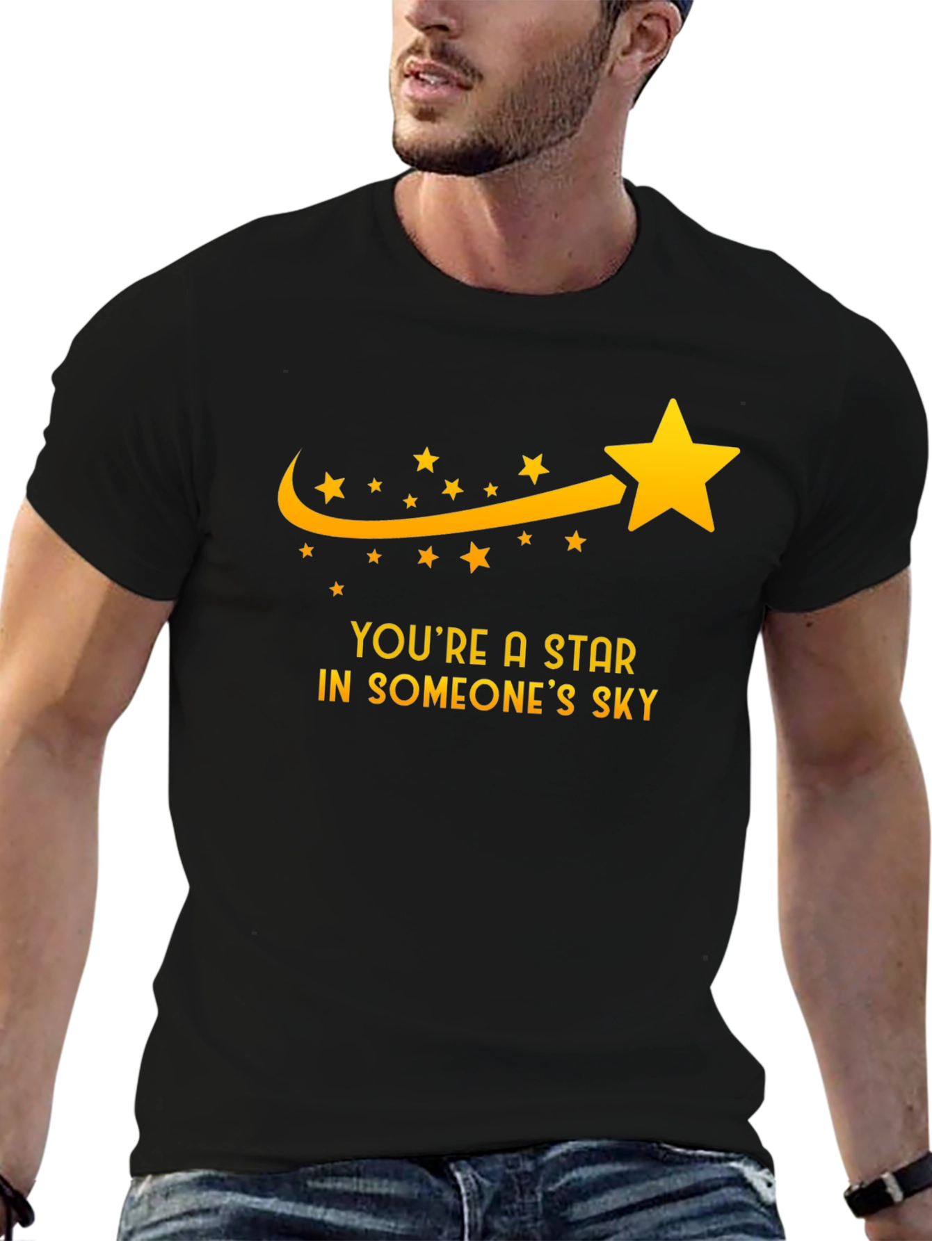 Black You're a Star T-Shirt - Motivational Tee view 6