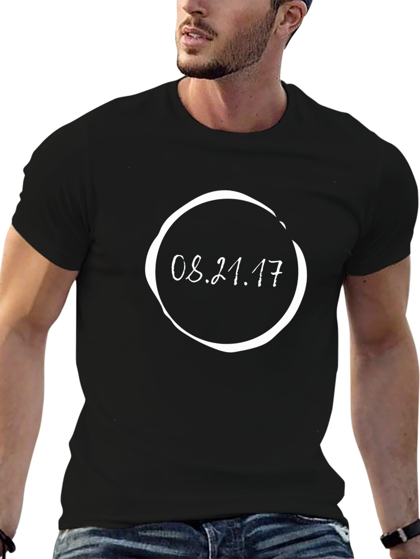 Black Eclipse Date T-Shirt - August 21, 2017 view 6