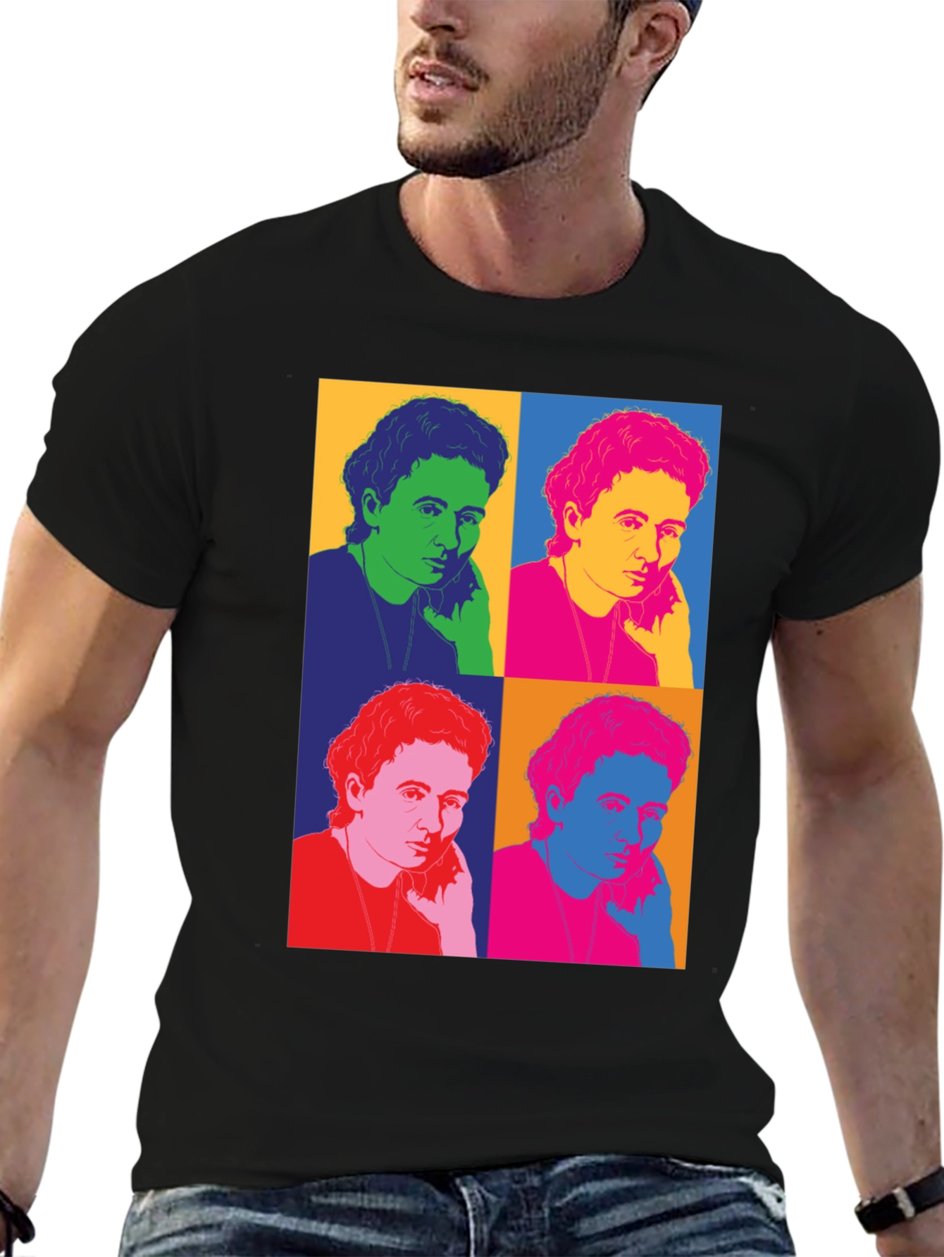 Black Pop Art T-Shirt view 6