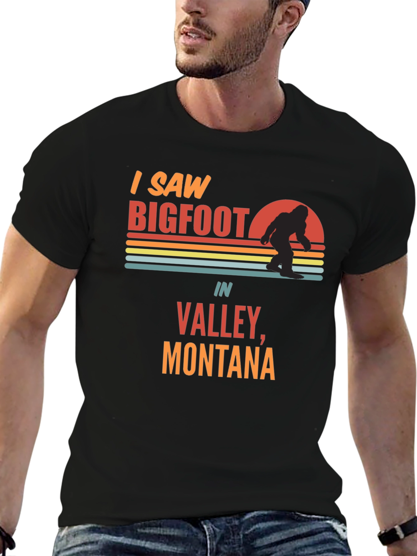 Black Bigfoot Valley Montana Tee view 6