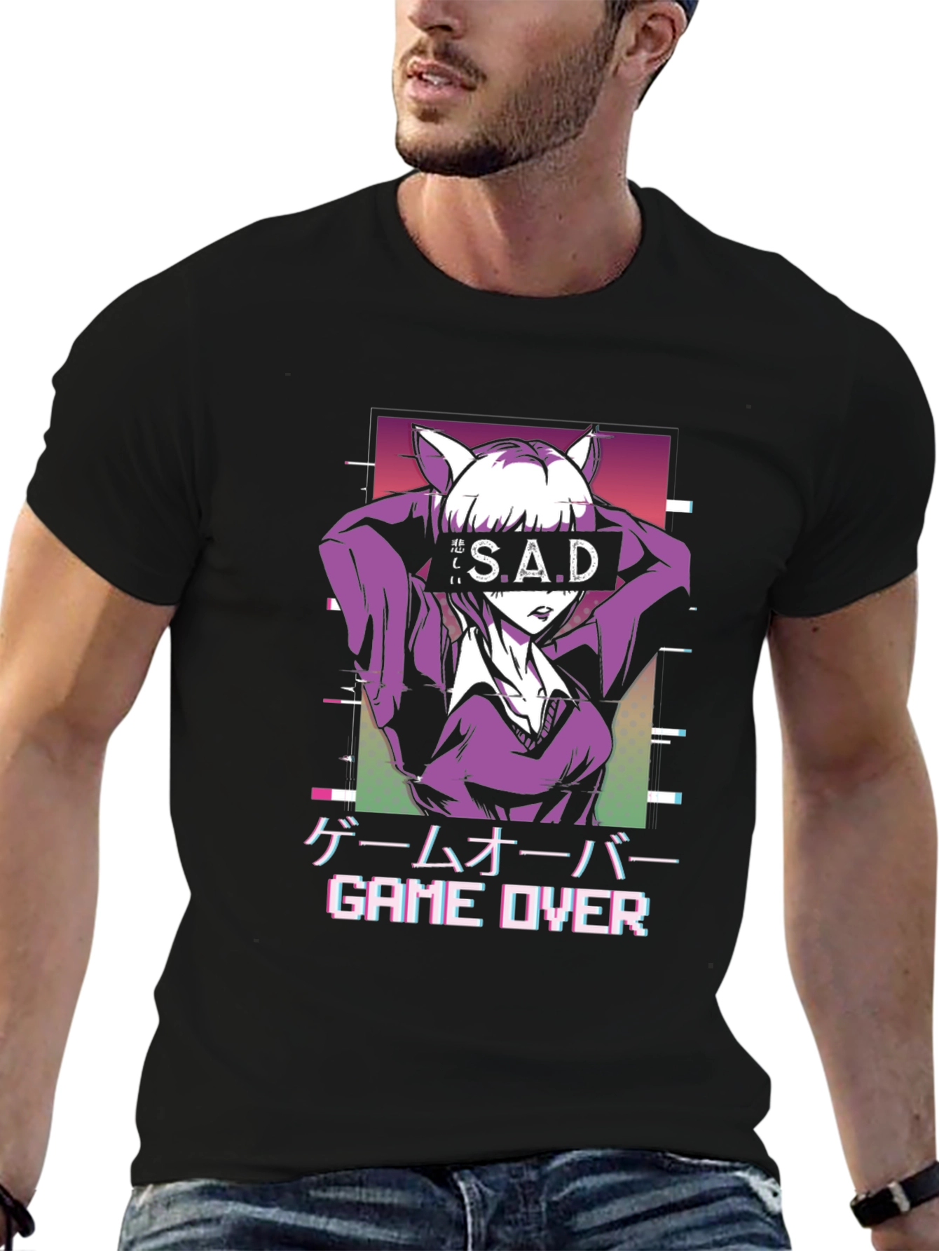 Anime Game Over Graphic Tee - 6