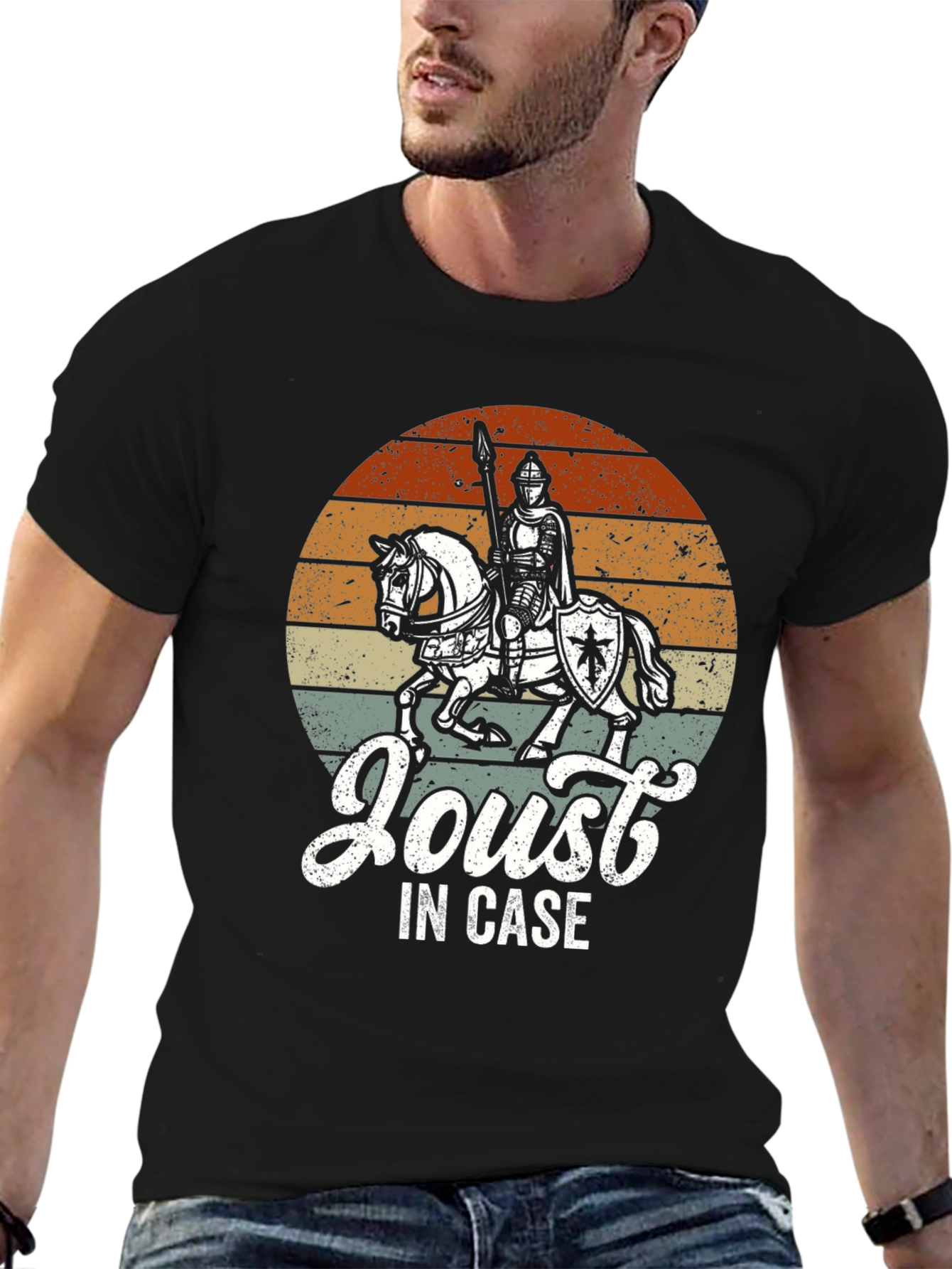 Medieval Knight "Joust In Case" Graphic T-Shirt - 6