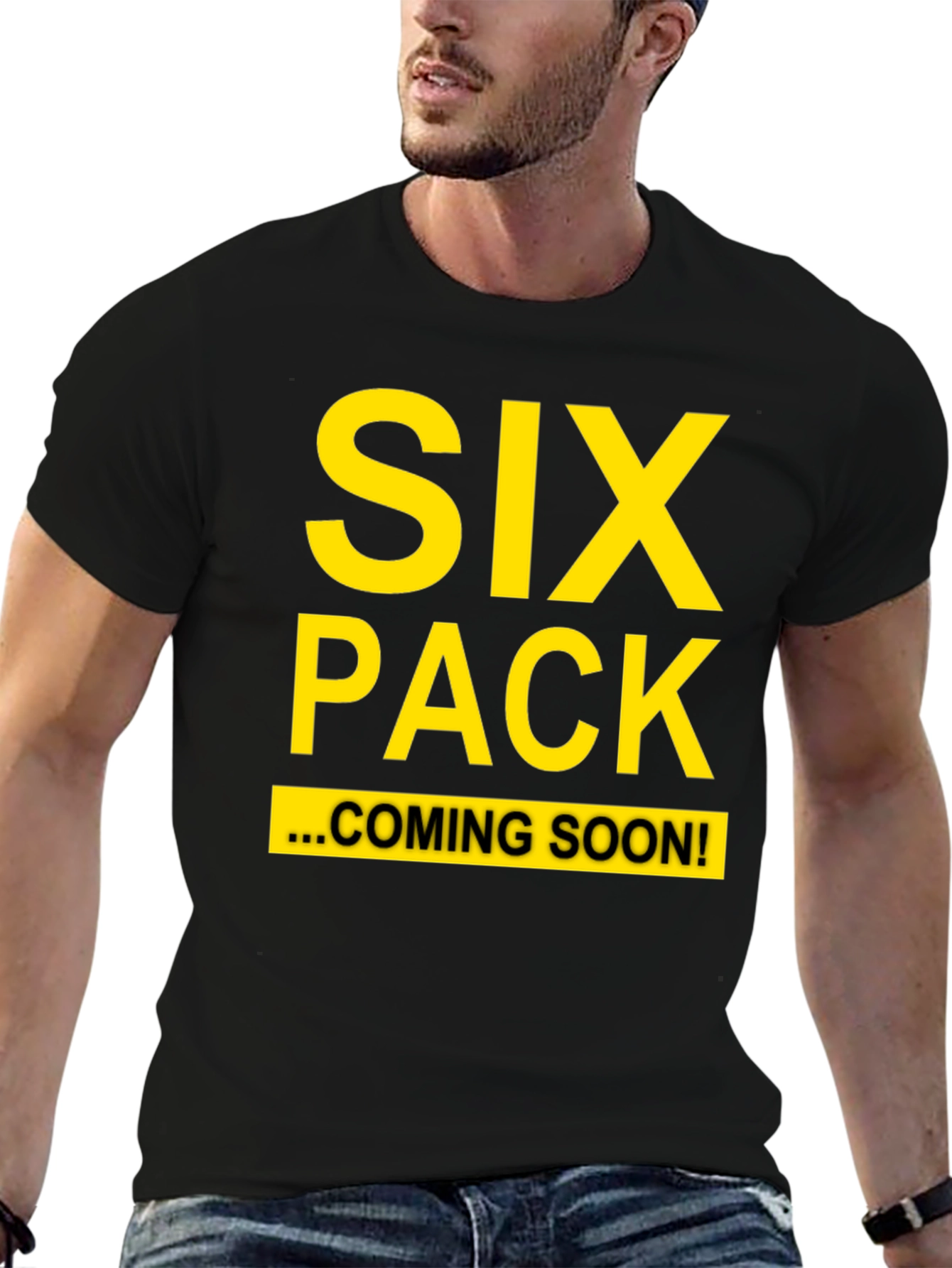 Black Six Pack Coming Soon T-Shirt view 6