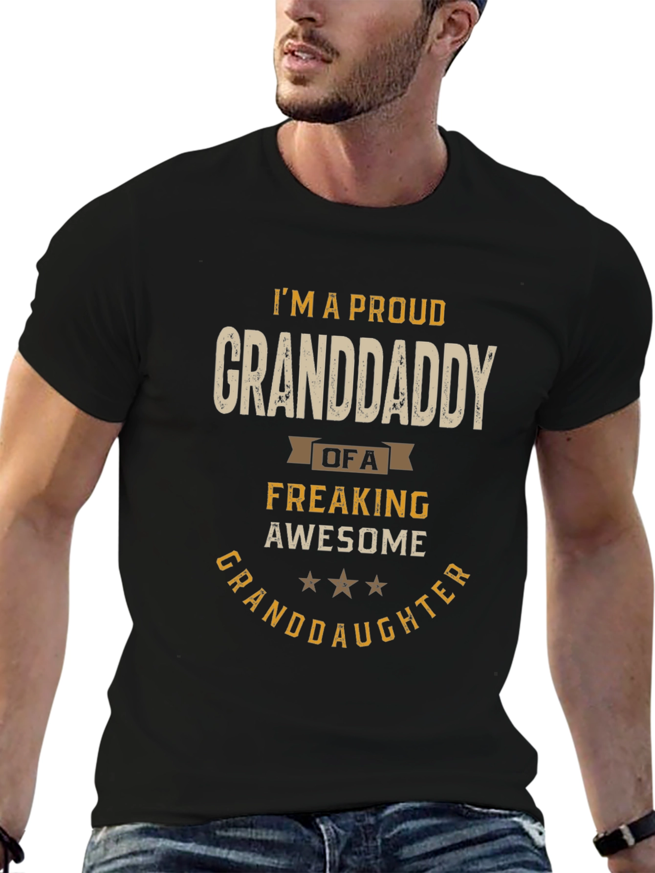 Black Proud Granddaddy Graphic T-Shirt view 6