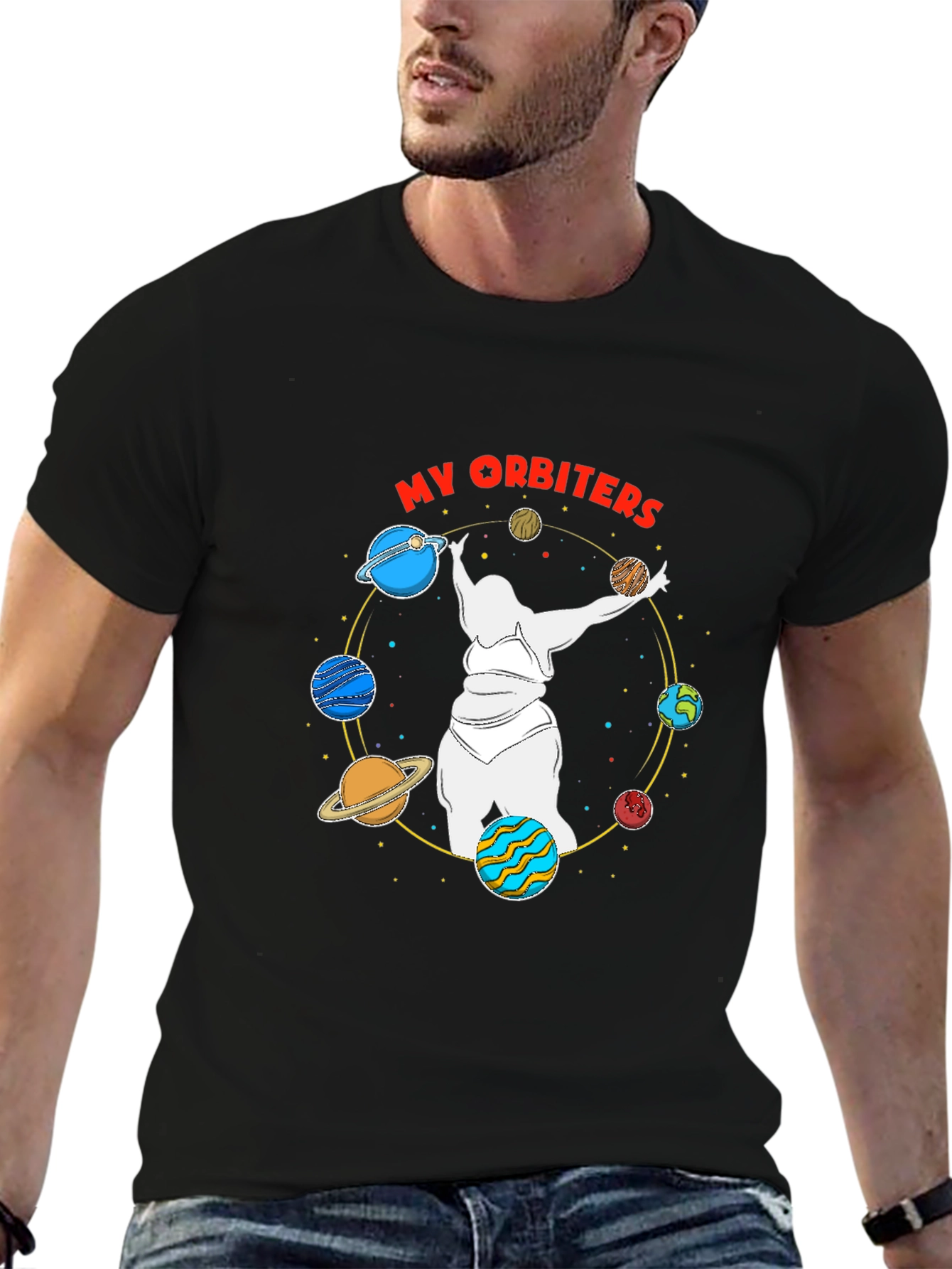 Black My Orbiters Graphic T-Shirt view 6