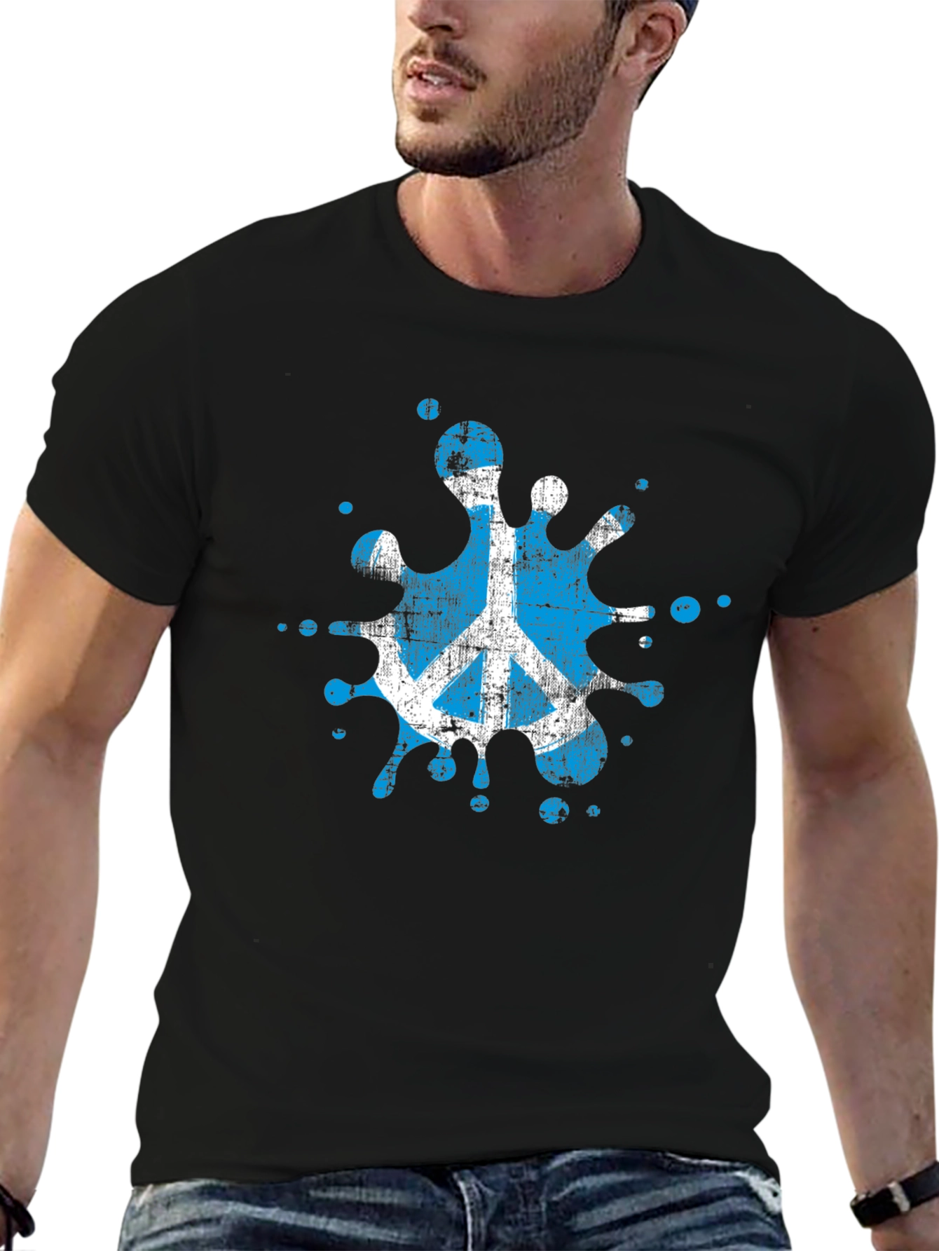 Peace Symbol Splash T-Shirt - Black - 6