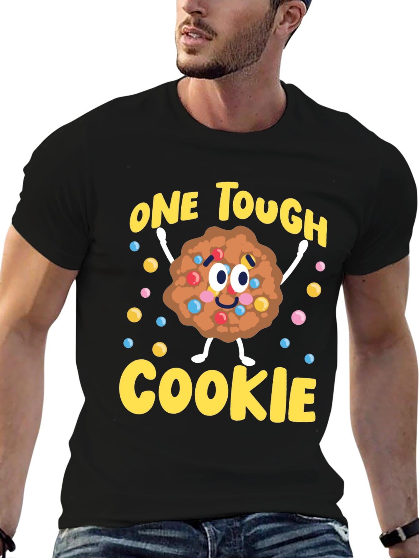 Black One Tough Cookie Graphic T-Shirt view 6