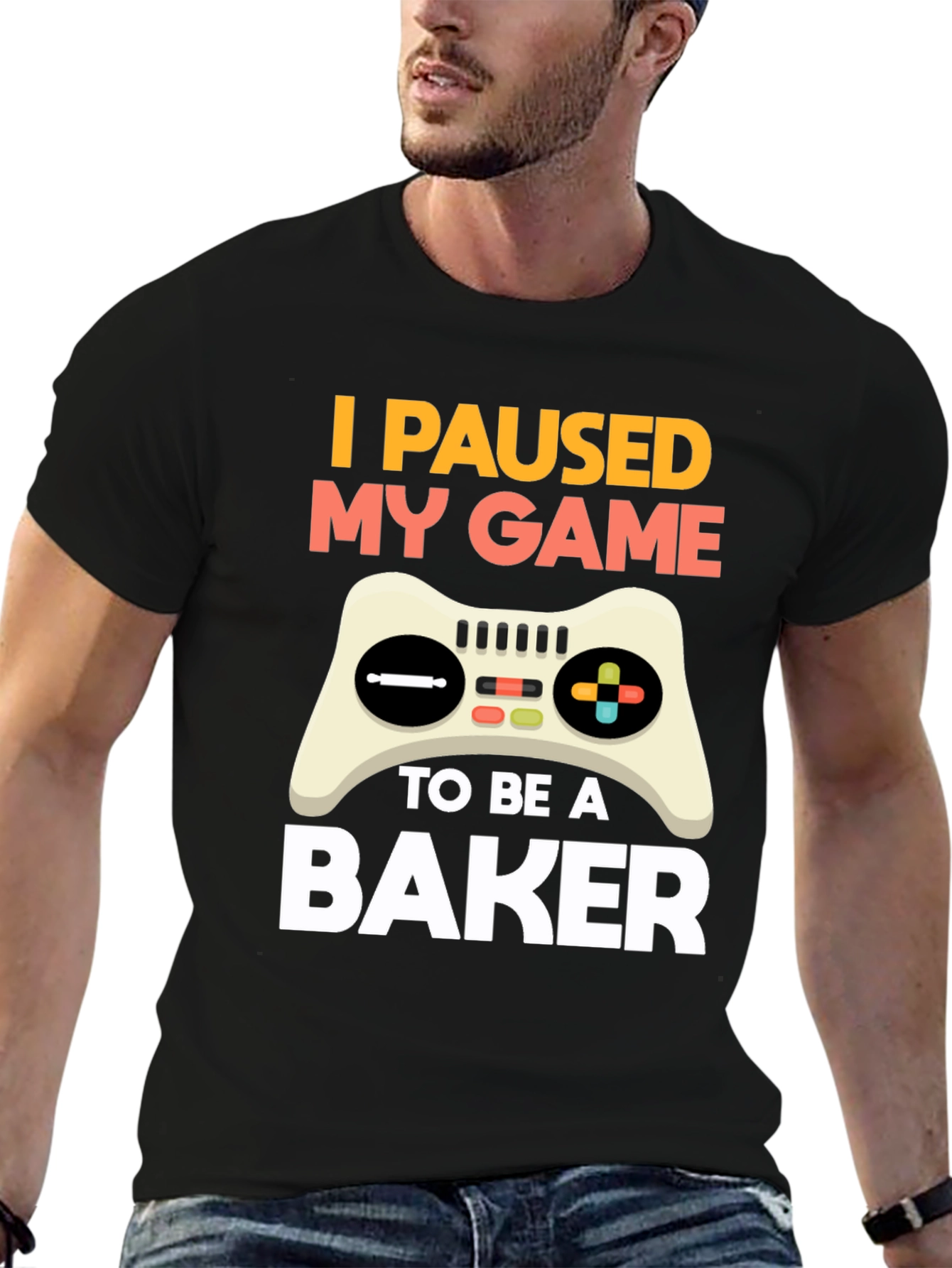 Black I Paused My Game to Be a Baker T-Shirt view 6