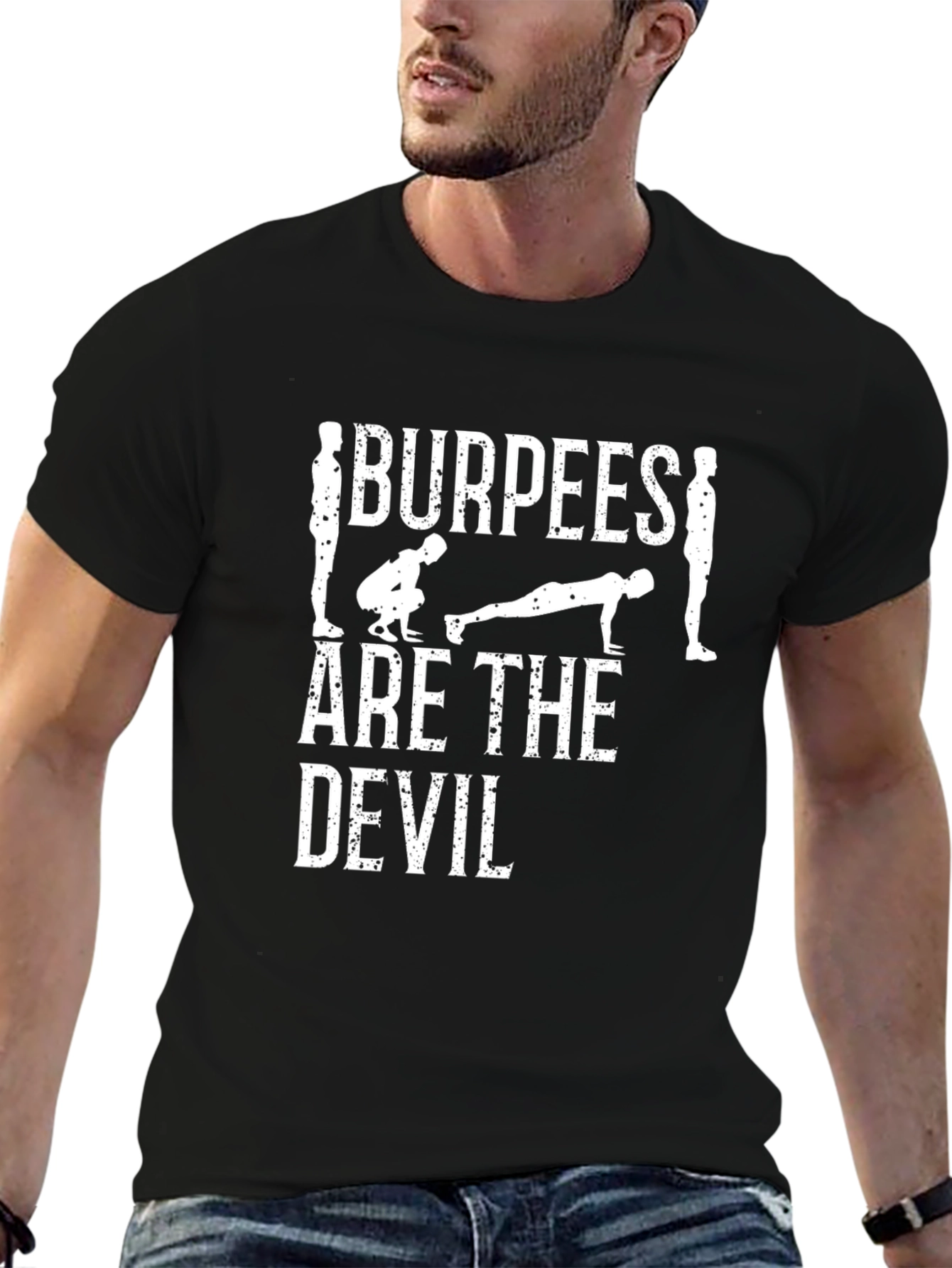 Black Burpees Are The Devil Graphic Tee view 6