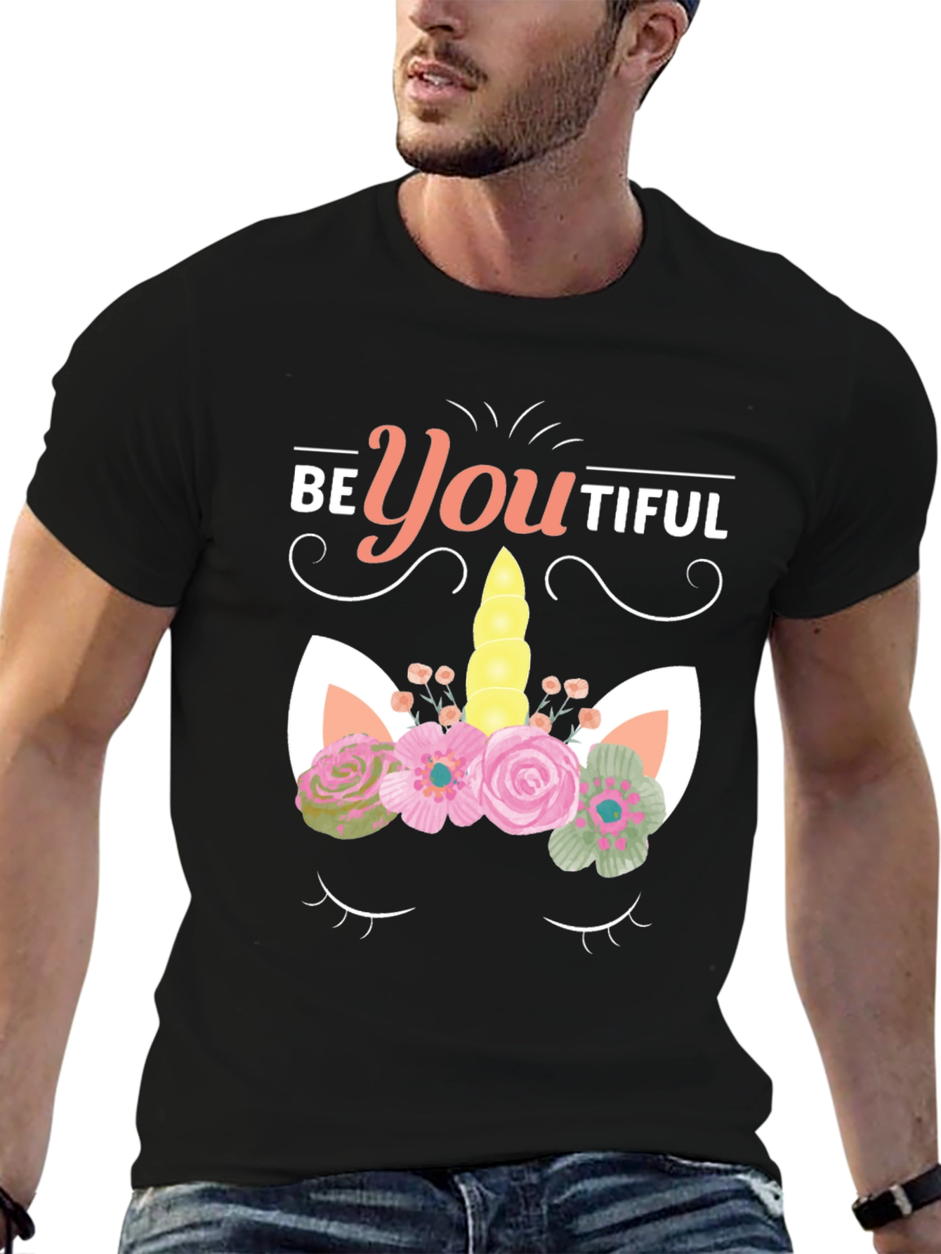 BeYOUtiful Unicorn Graphic Tee - Black - 6