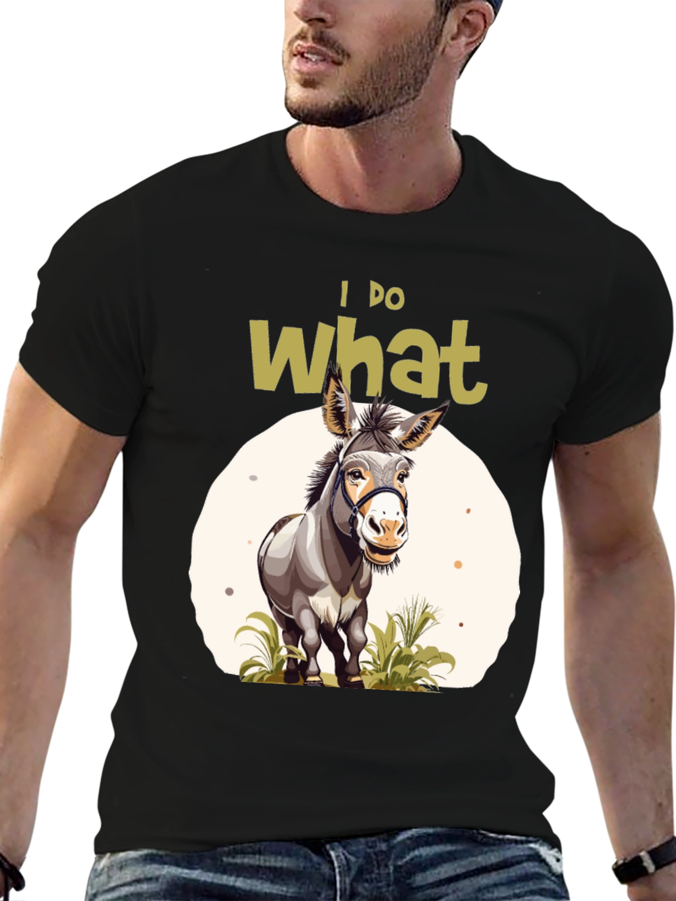 Black I DO What I Want Donkey T-Shirt view 6