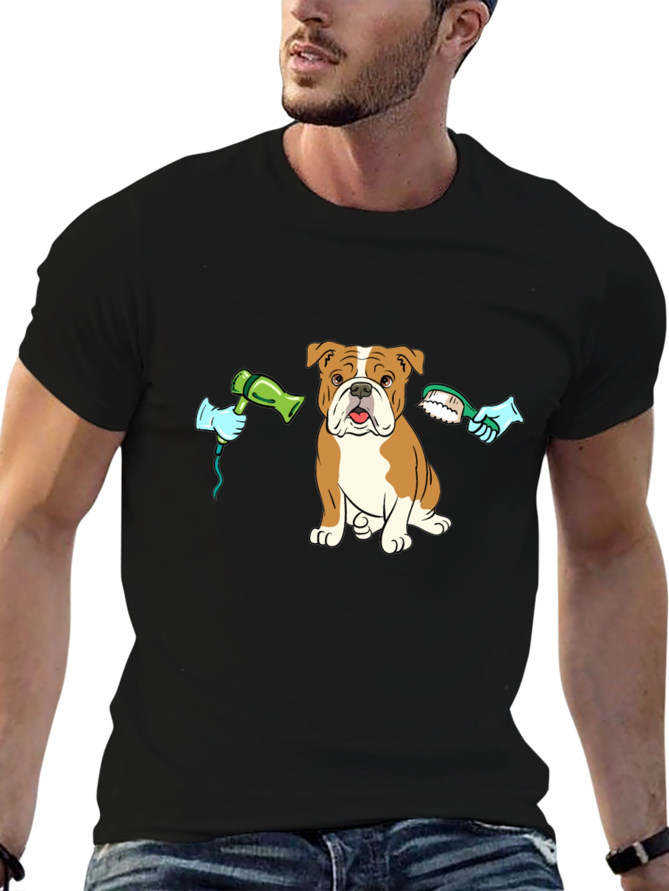 Black Dog Grooming T-Shirt view 6