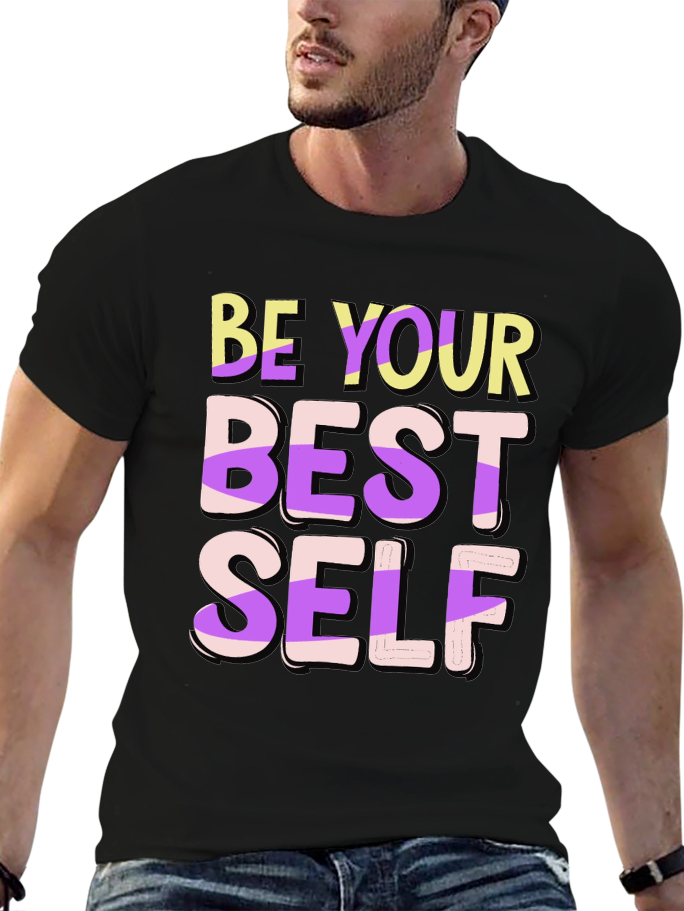 Black Be Your Best Self T-Shirt view 6