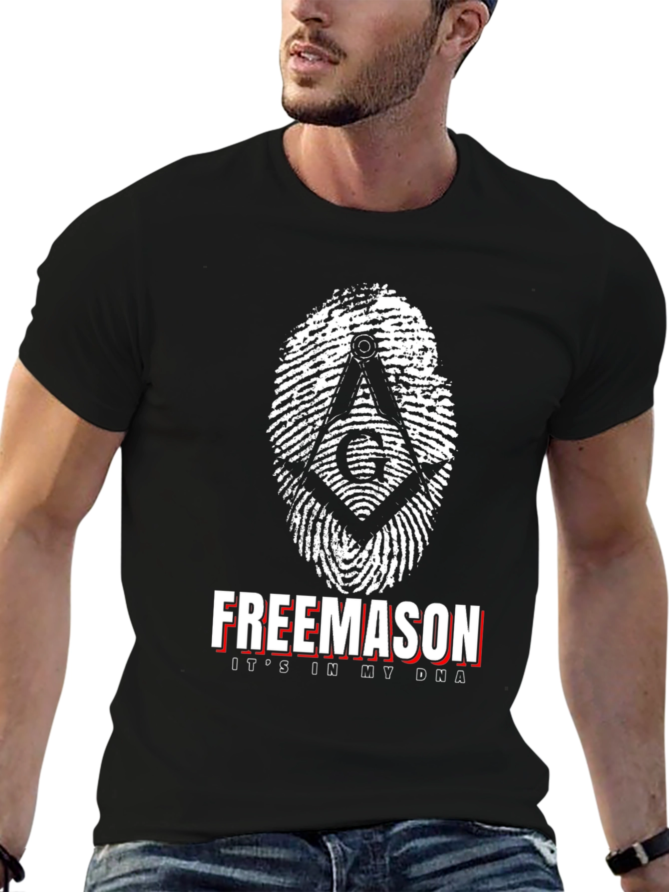 Black Freemason DNA T-Shirt Black view 6