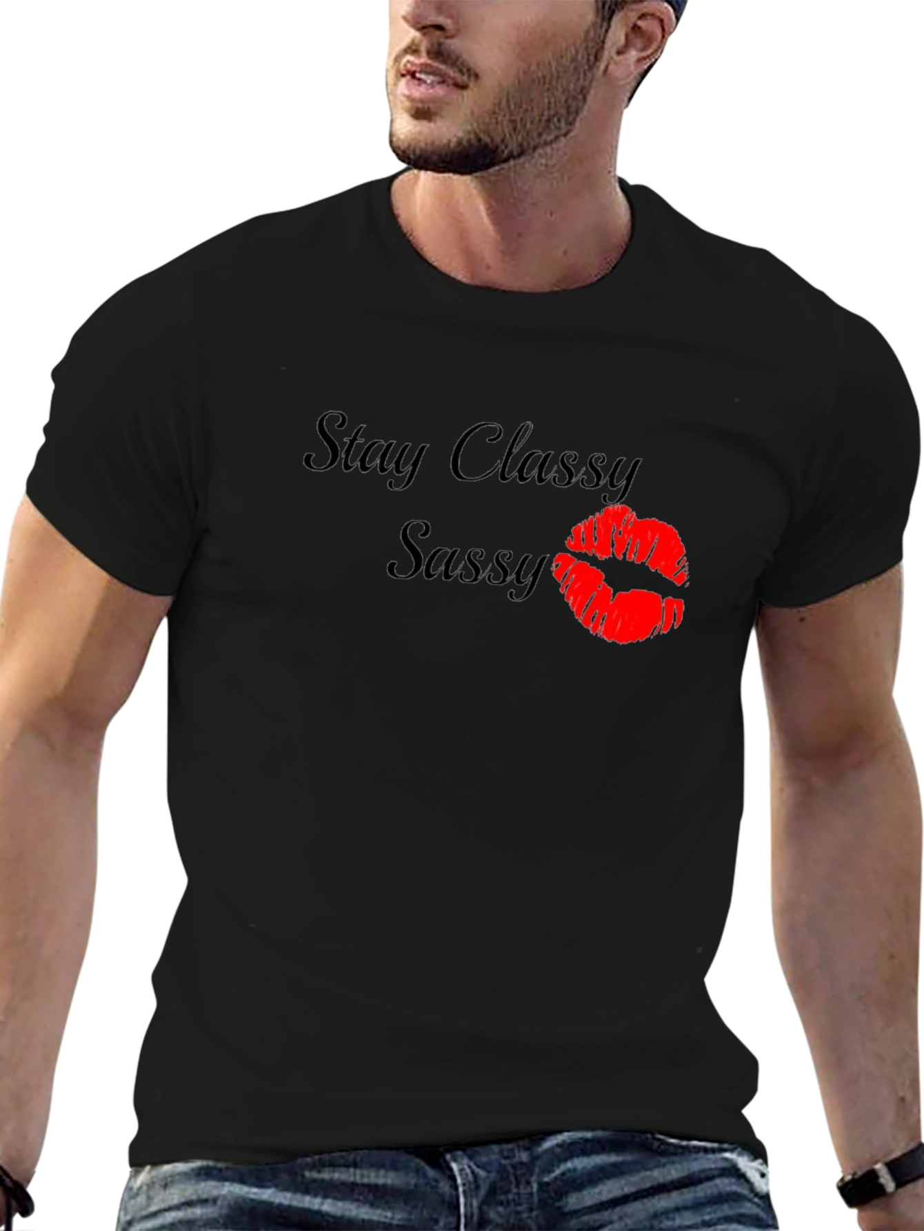 Black Stay Classy Sassy Graphic Tee view 6