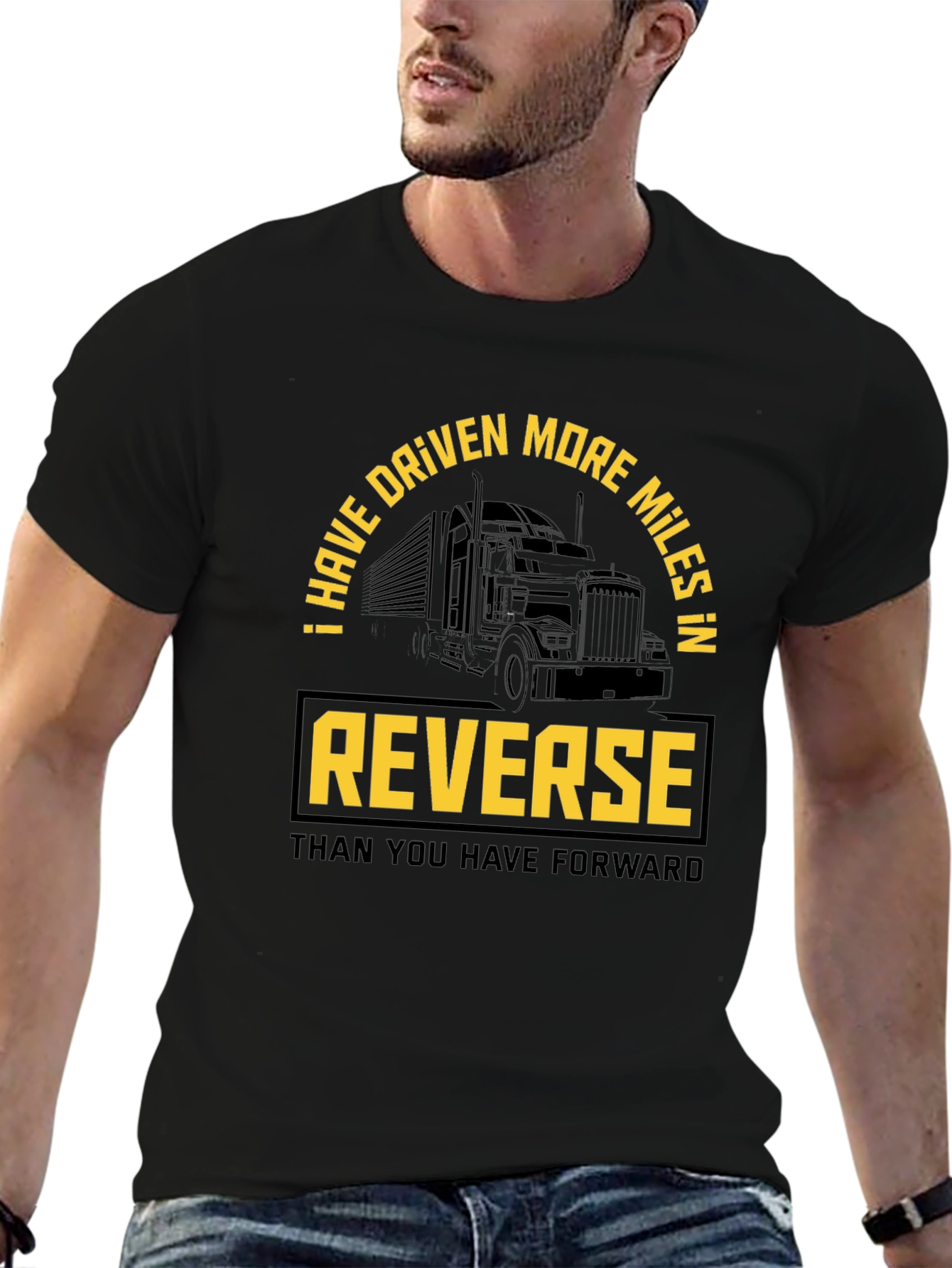 Trucker Humor T-Shirt: Reverse Miles - 6