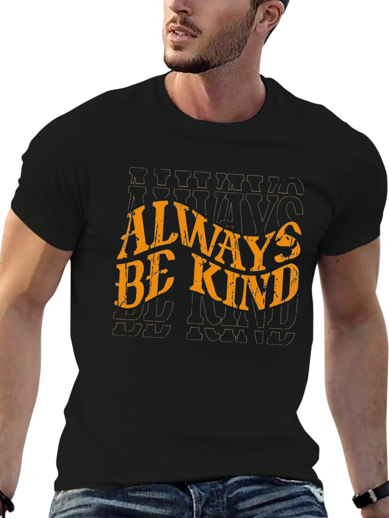 Black Always Be Kind Graphic Tee - Casual Comfort view 6