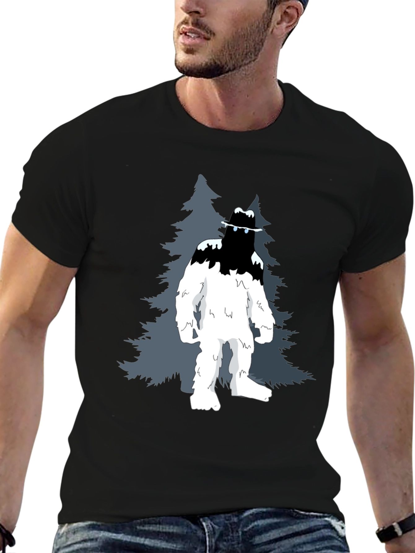 Black Sasquatch Graphic Tee - Mystery in the Mountains view 6