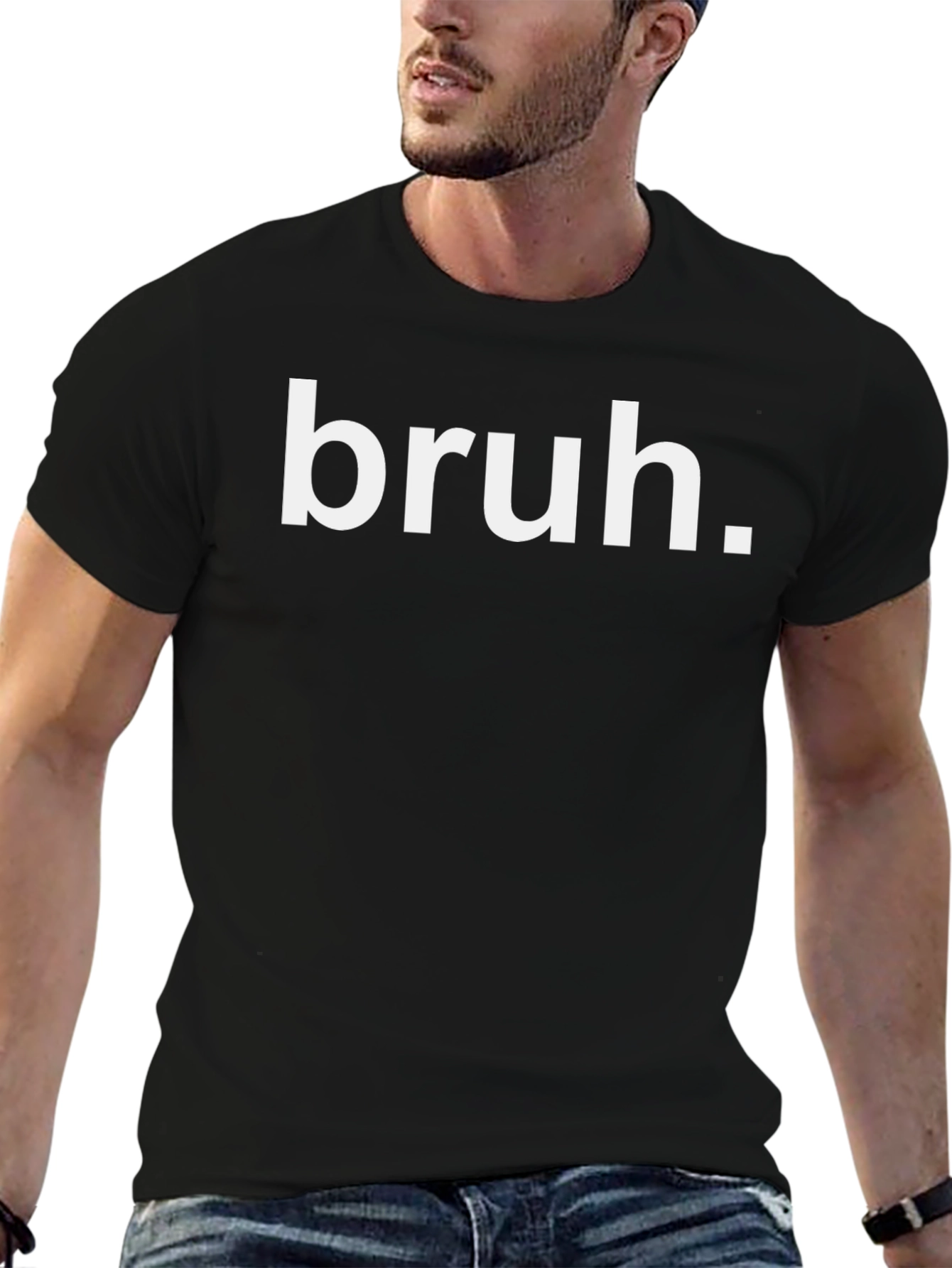 Black Bruh T-Shirt - Funny Slogan Tee view 6
