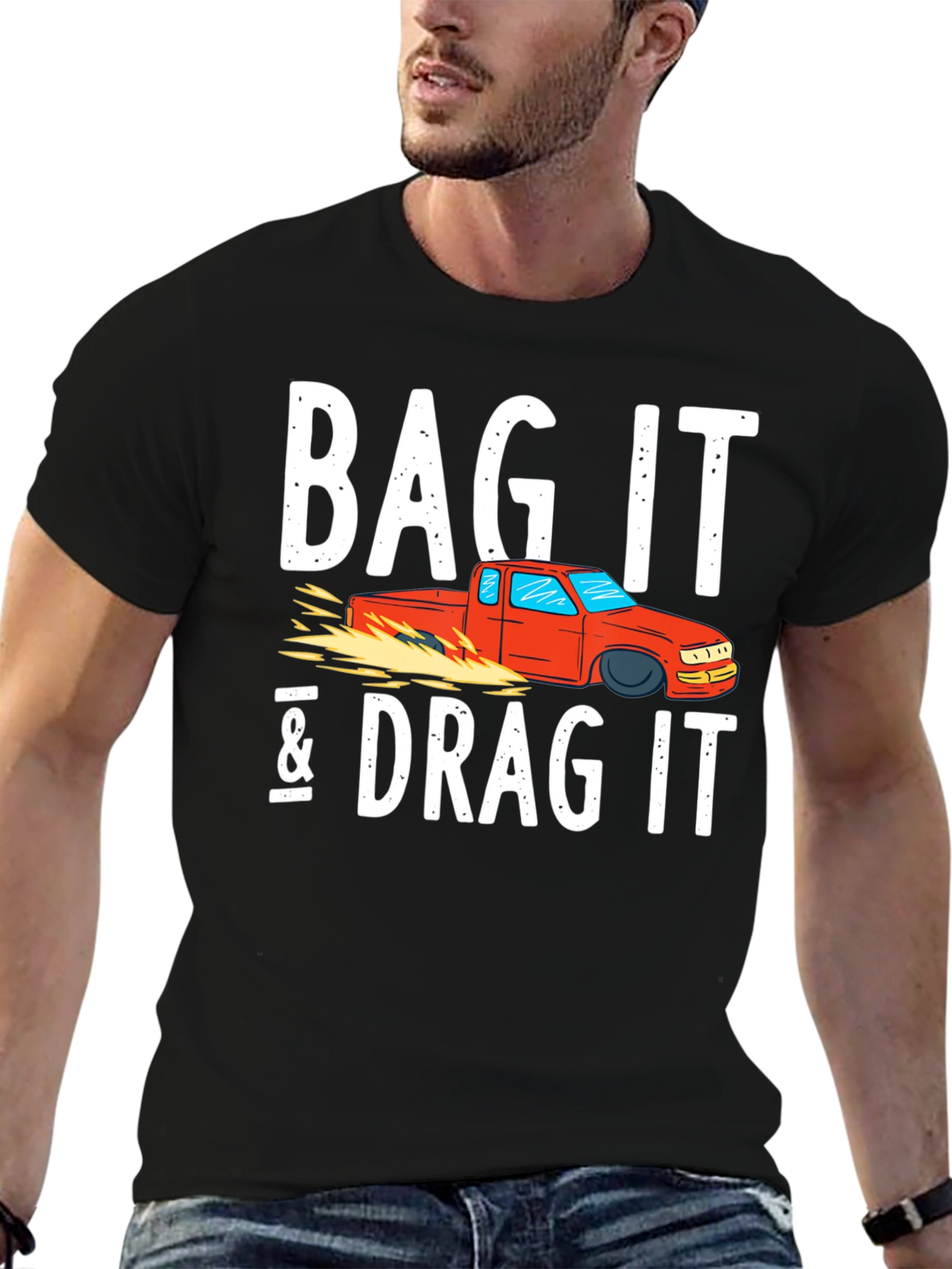 Black Bag It & Drag It Car Enthusiast Tee view 6