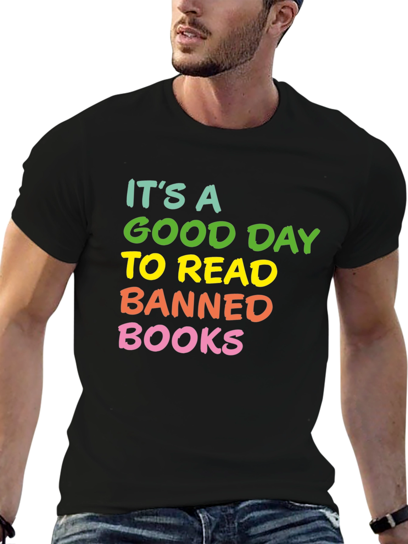 Black Banned Books T-Shirt - Read Banned Books view 6
