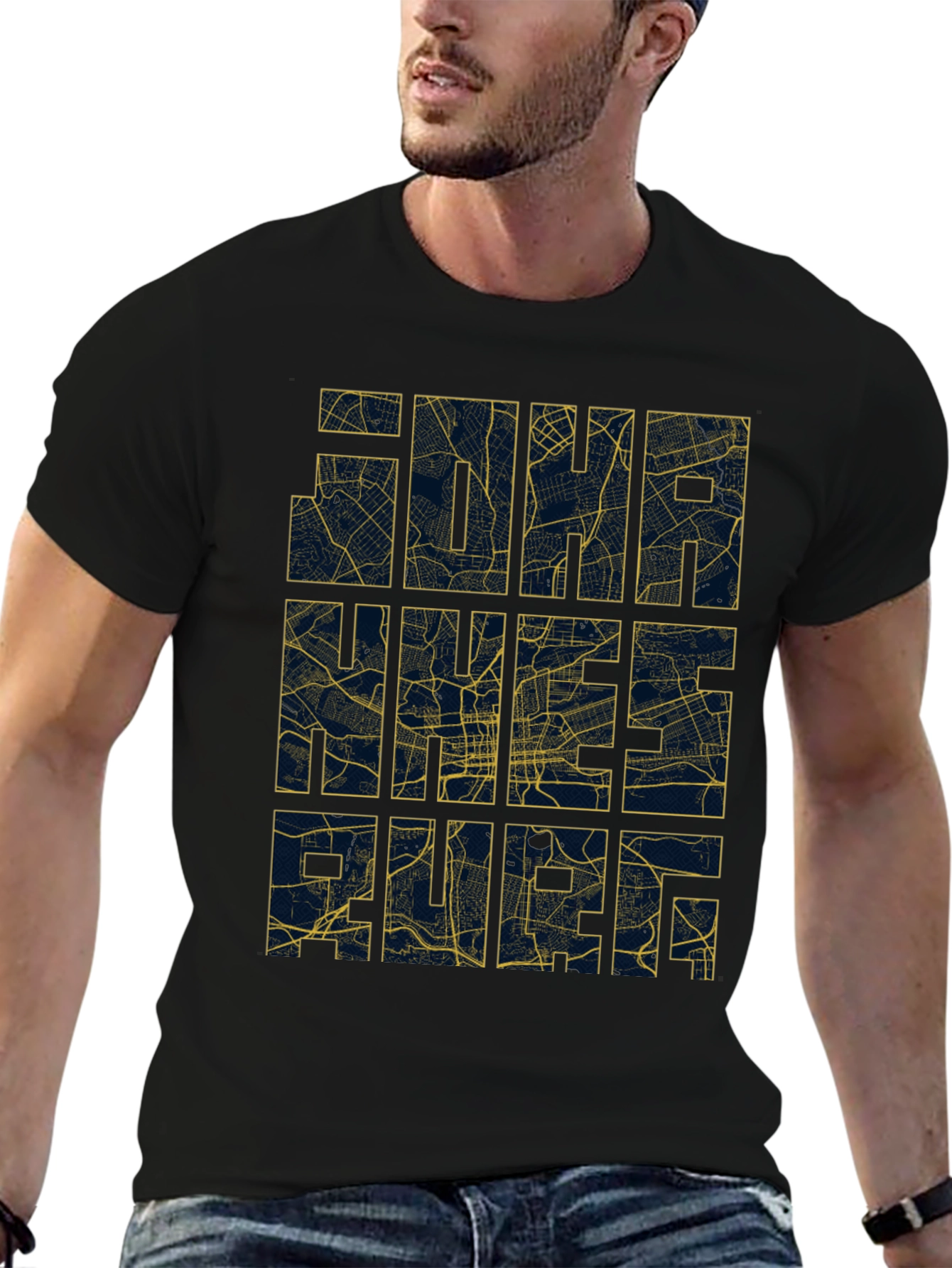 City Map Graphic Print T-Shirt - 6