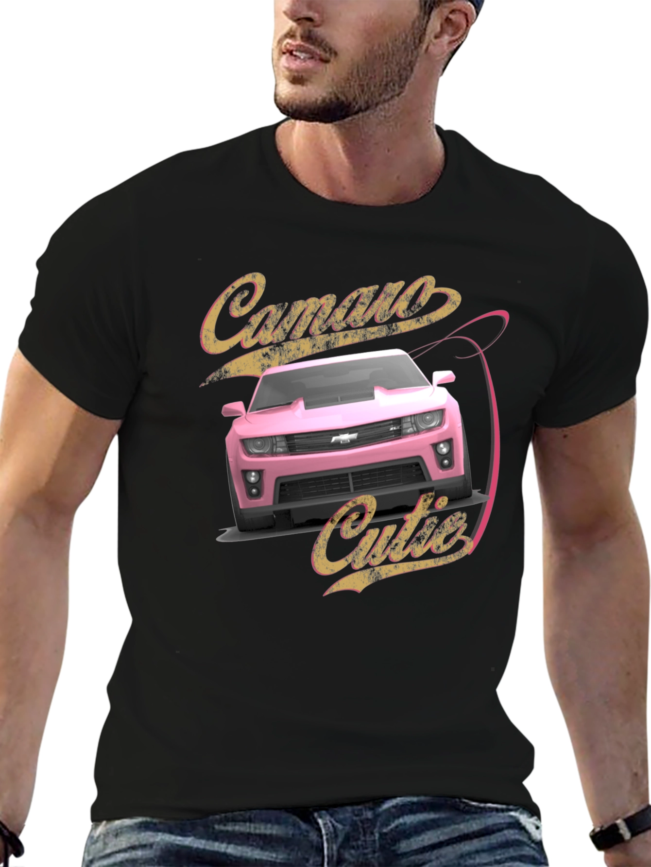 Black Camaro Cutie T-Shirt - Black Graphic Tee view 6