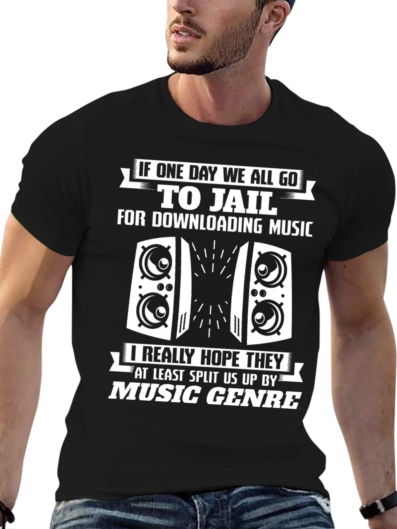 Black Music Lover's T-Shirt - Jail by Genre! view 6