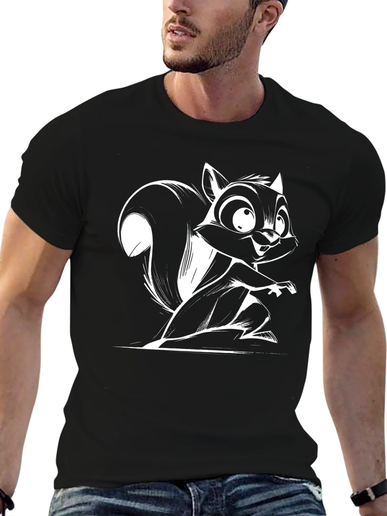 Black Black Squirrel Graphic Tee view 6