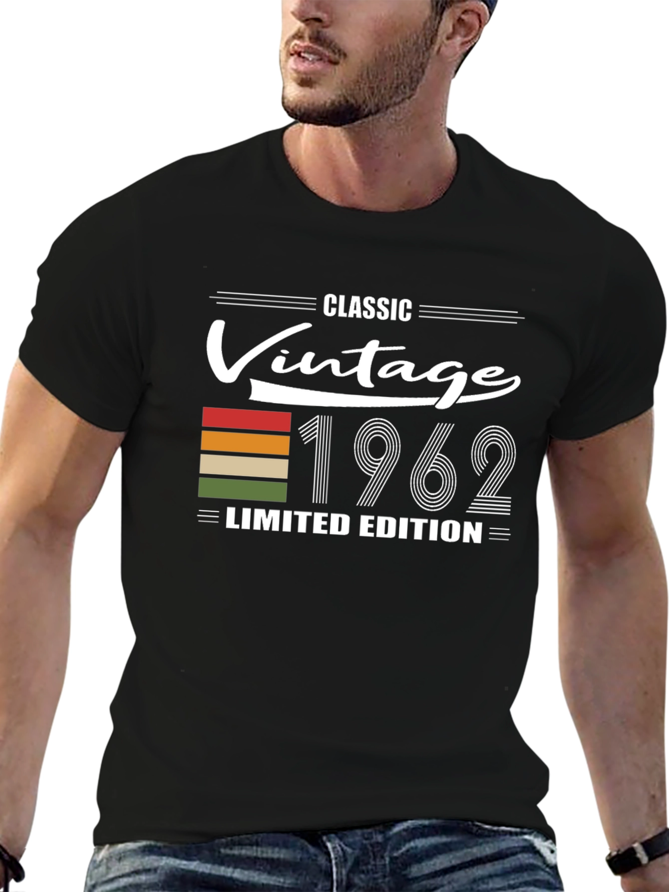 Black Classic Vintage 1962 Limited Edition T-Shirt view 6