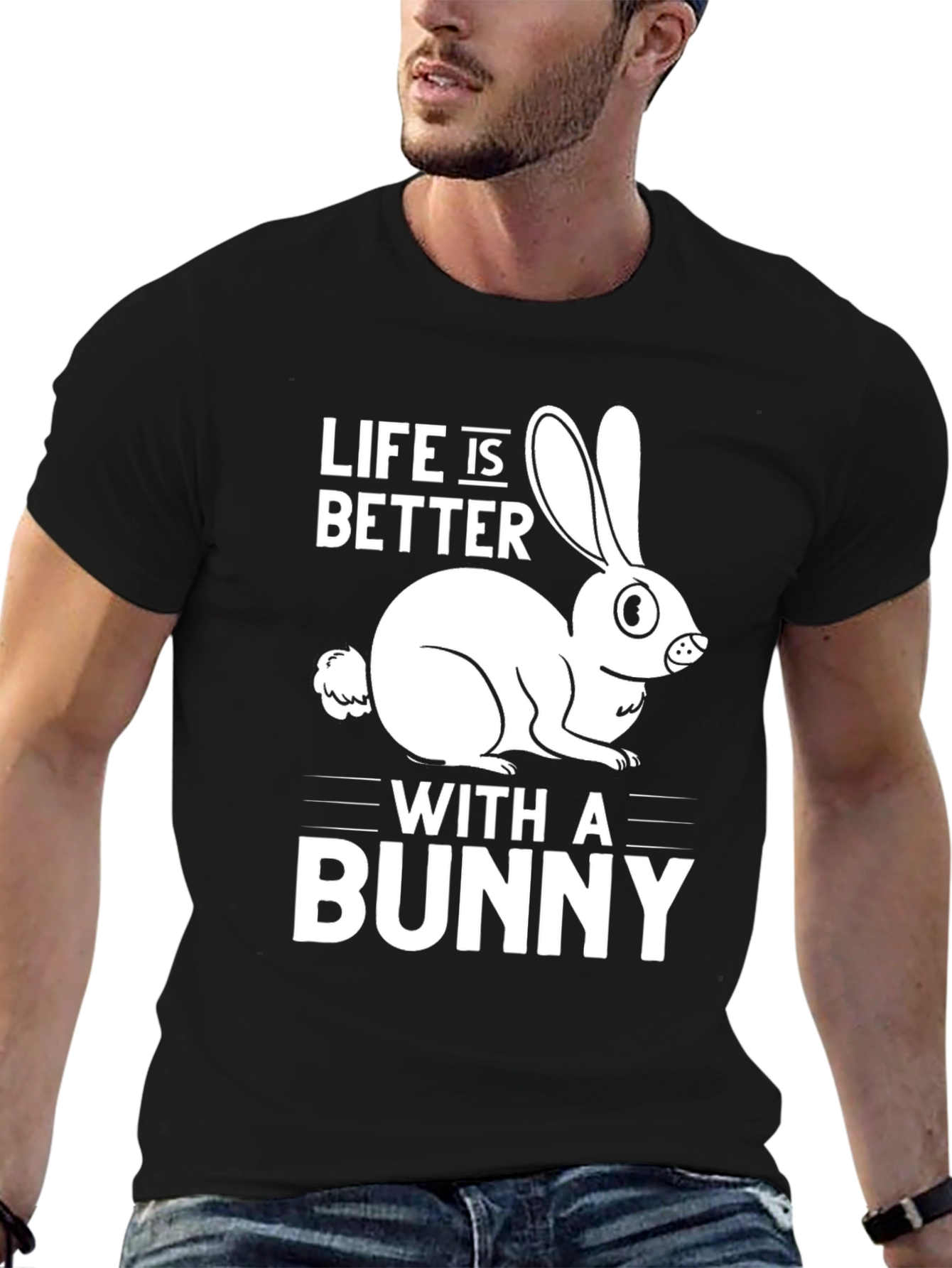 Black Life is Better with a Bunny T-Shirt view 6