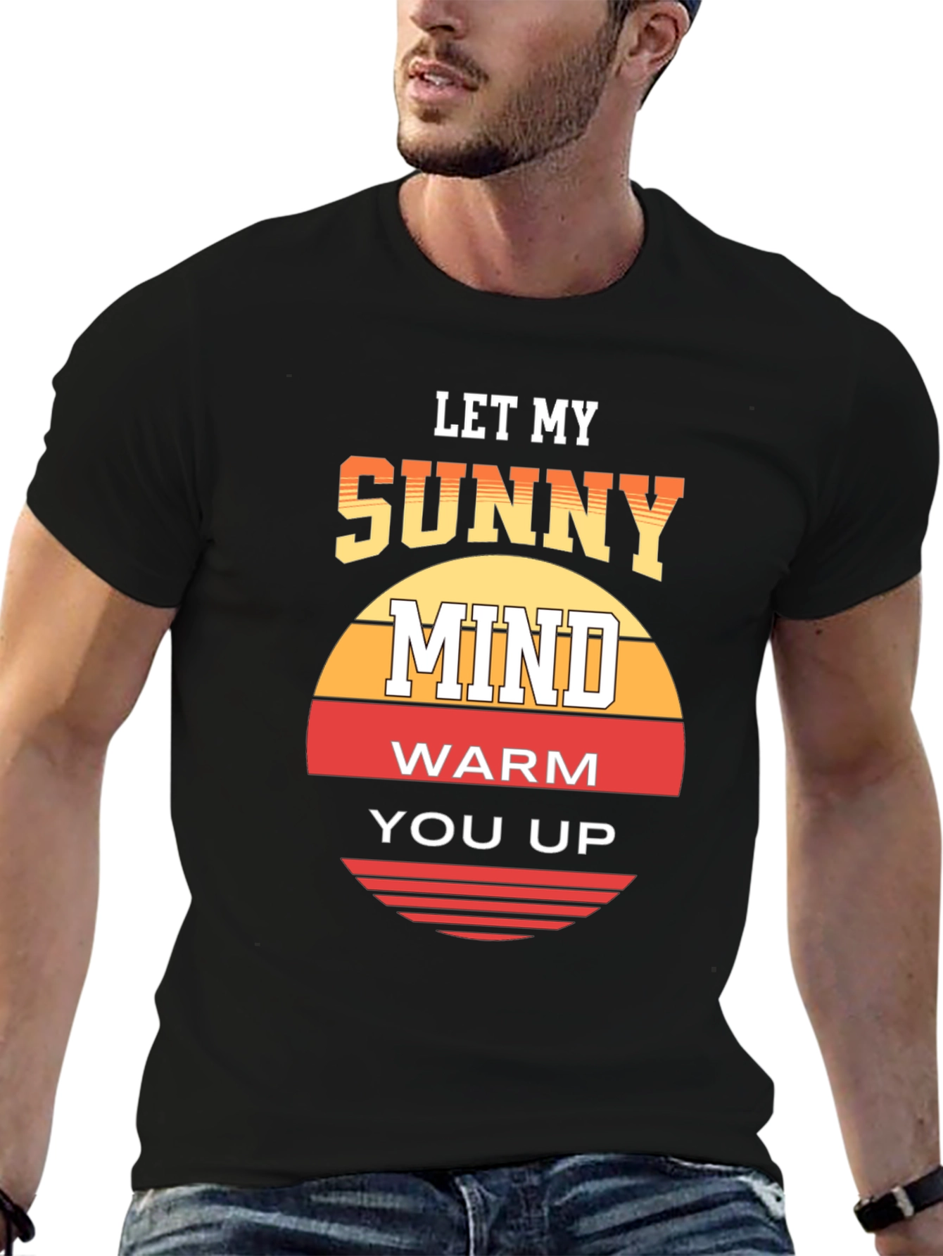 Black Sunny Mind Graphic Tee - Let My Mind Warm You Up view 6