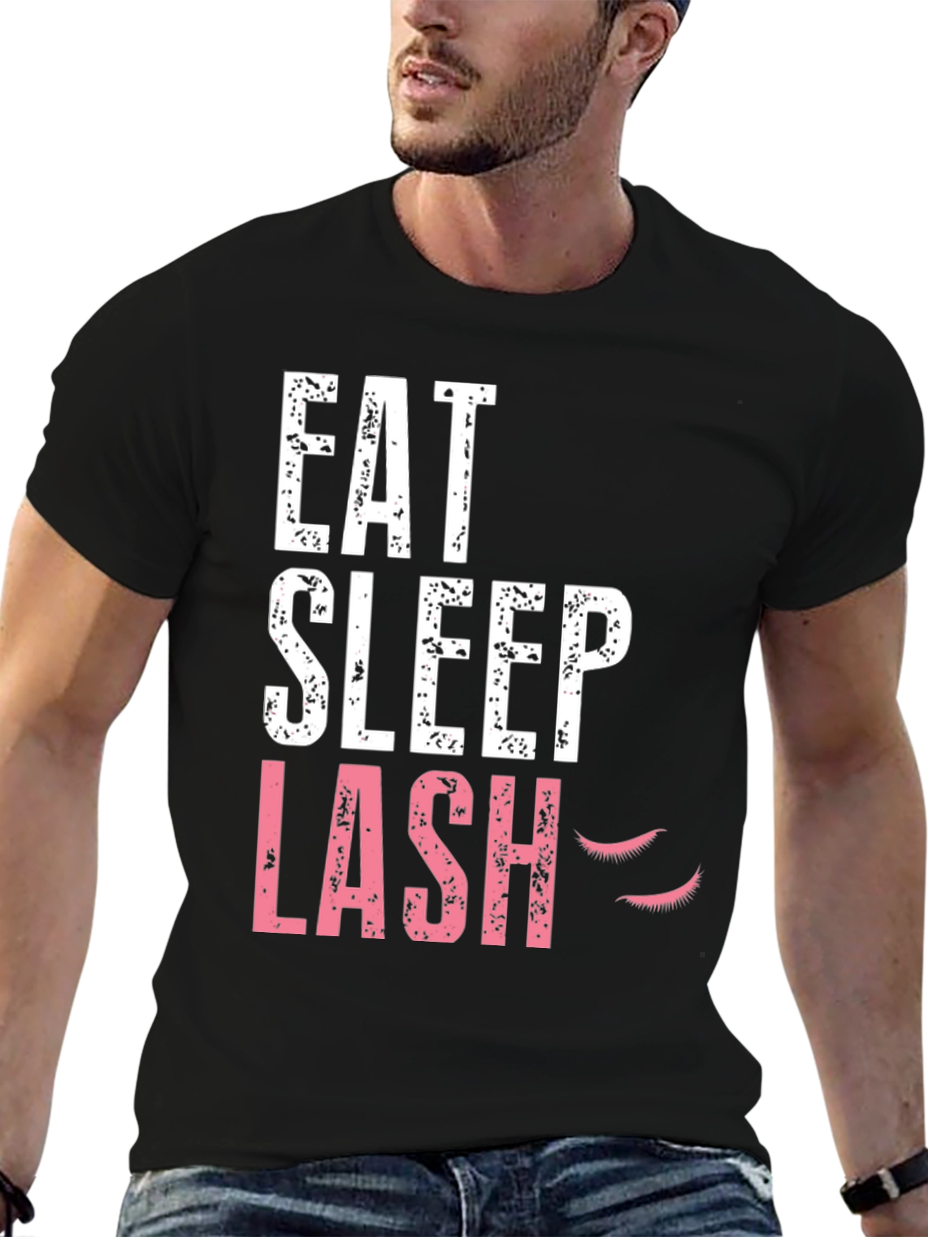 Black Eat Sleep Lash Black Graphic Tee view 6