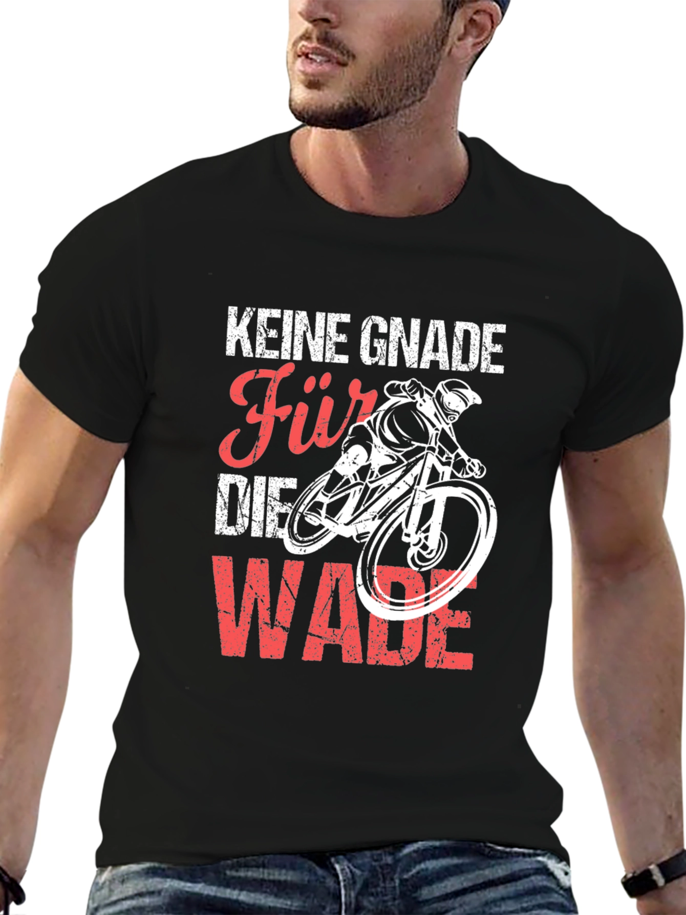 Black Keine Gnade Für Die Wade Biking T-Shirt view 6