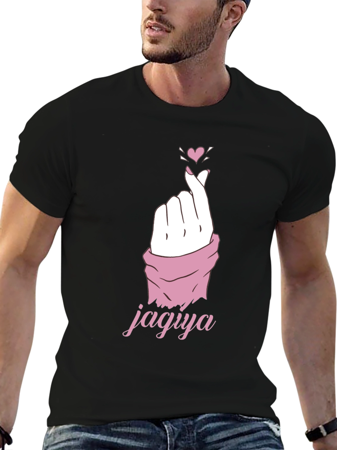 Black Heart Gesture Graphic Tee - Jagya Love view 6