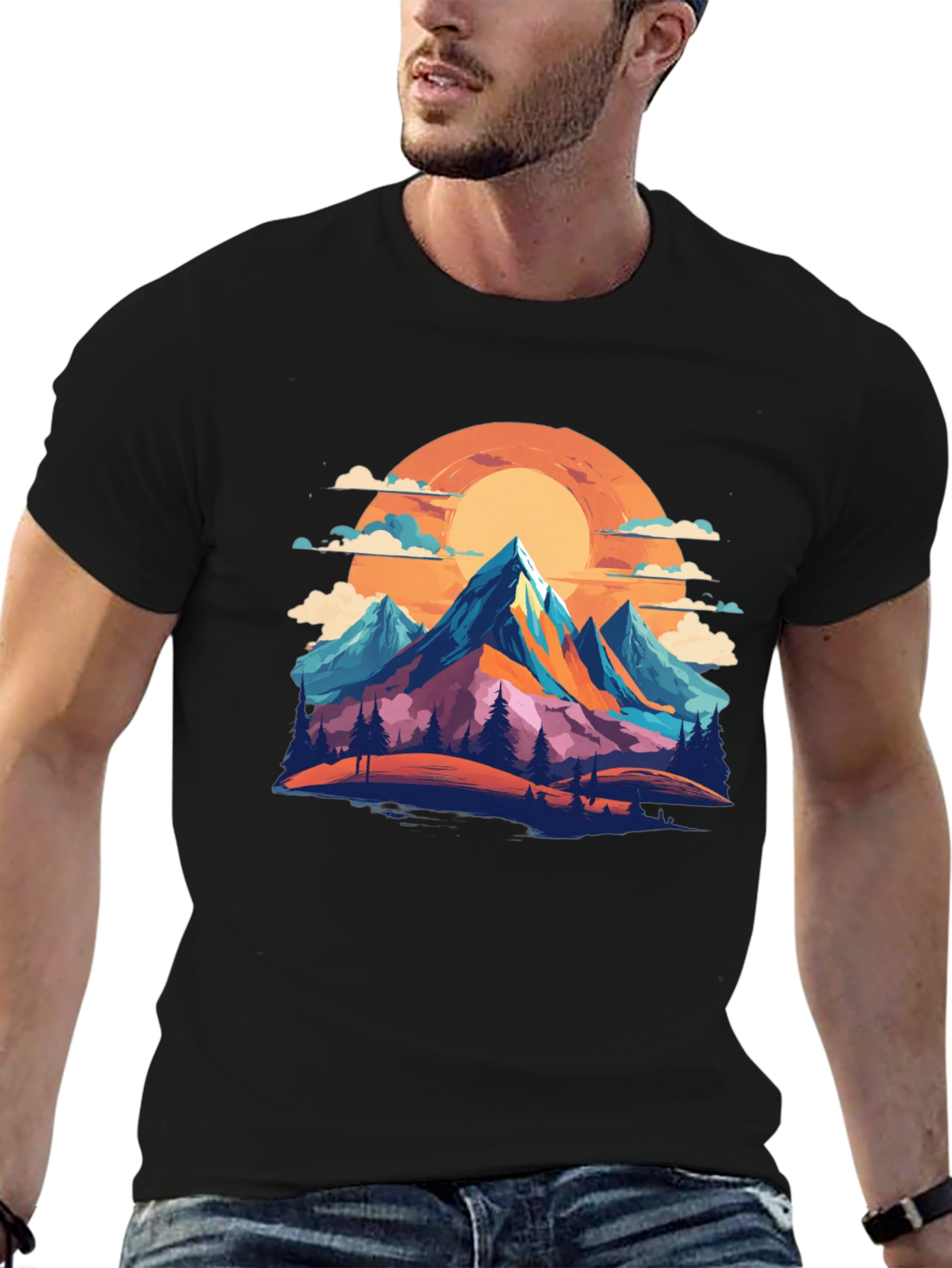 Black Mountain Sunset Graphic Tee view 6