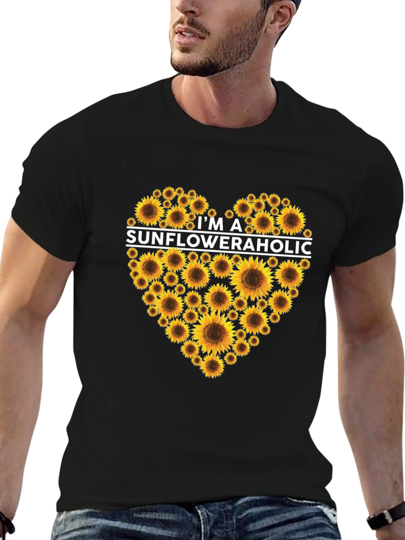 Black Sunfloweraholic Graphic Tee - Black view 6