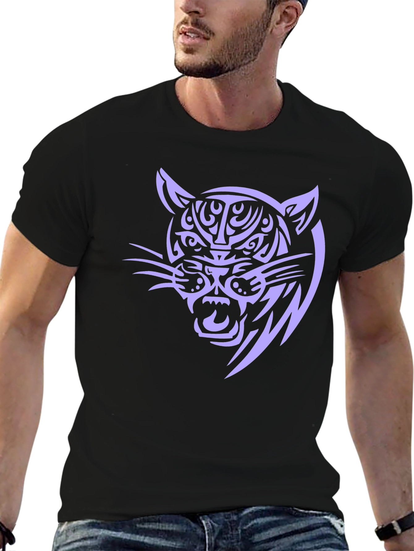 Black Black Panther Tribal Graphic Tee view 6