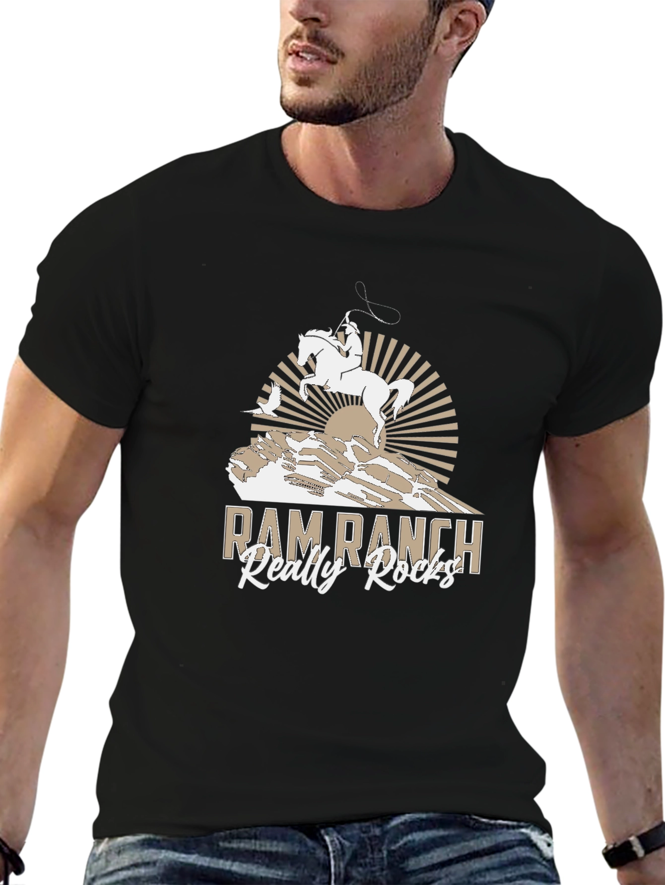 Black Ram Ranch T-Shirt - Really Rocks Tee view 6