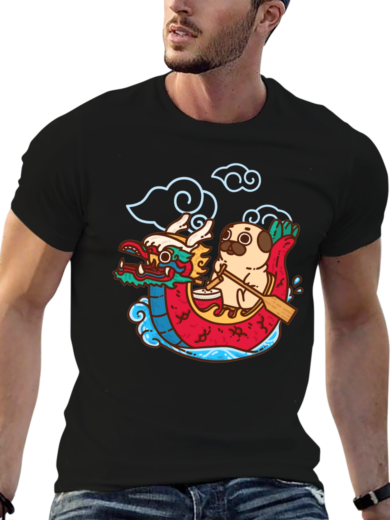 Dragon Boat Pug T-Shirt - 6