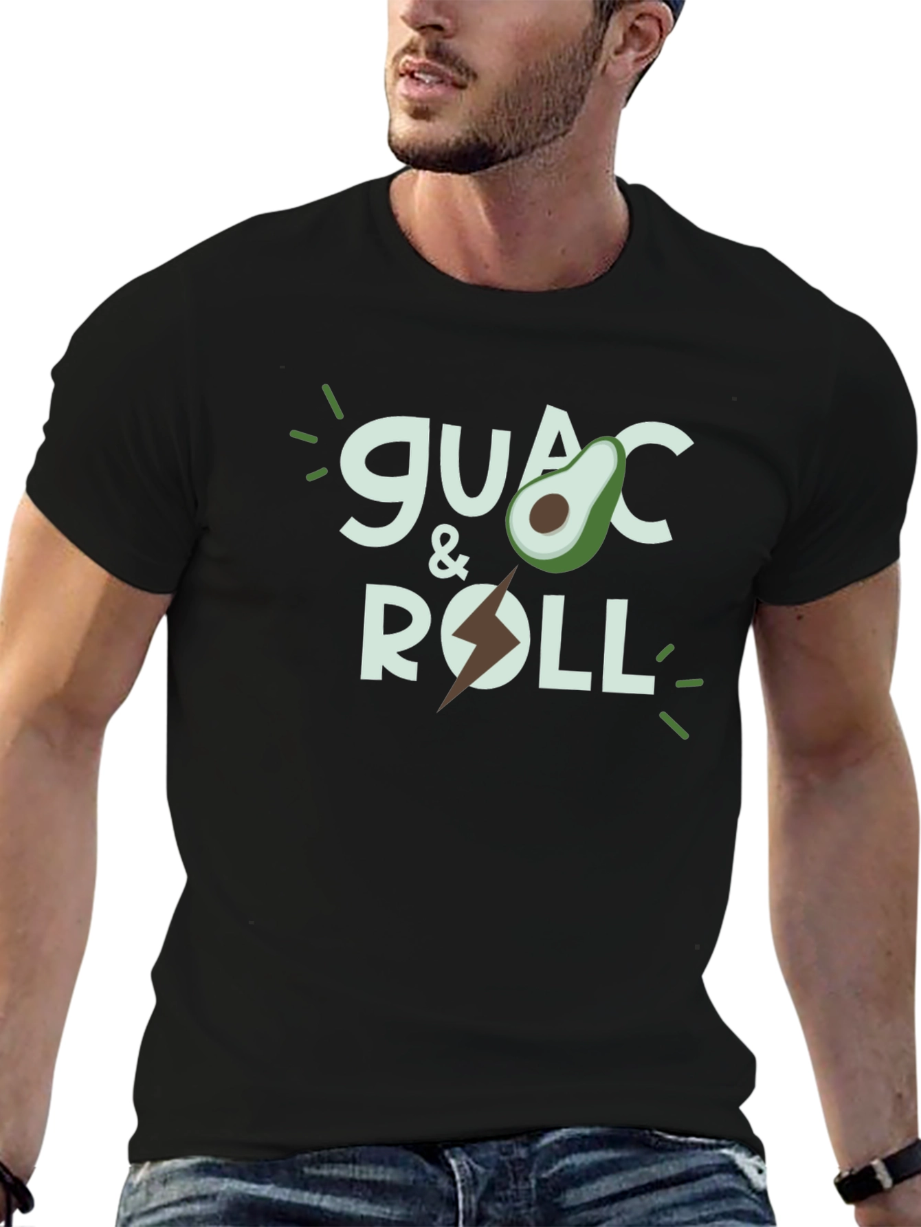 Guac and Roll Funny Avocado Graphic T-Shirt - 6