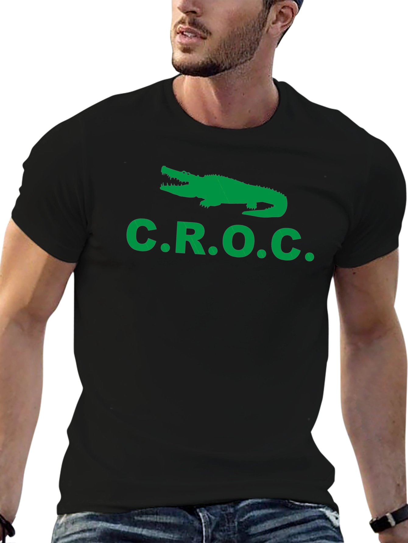 Black C.R.O.C. Alligator Graphic T-Shirt view 6
