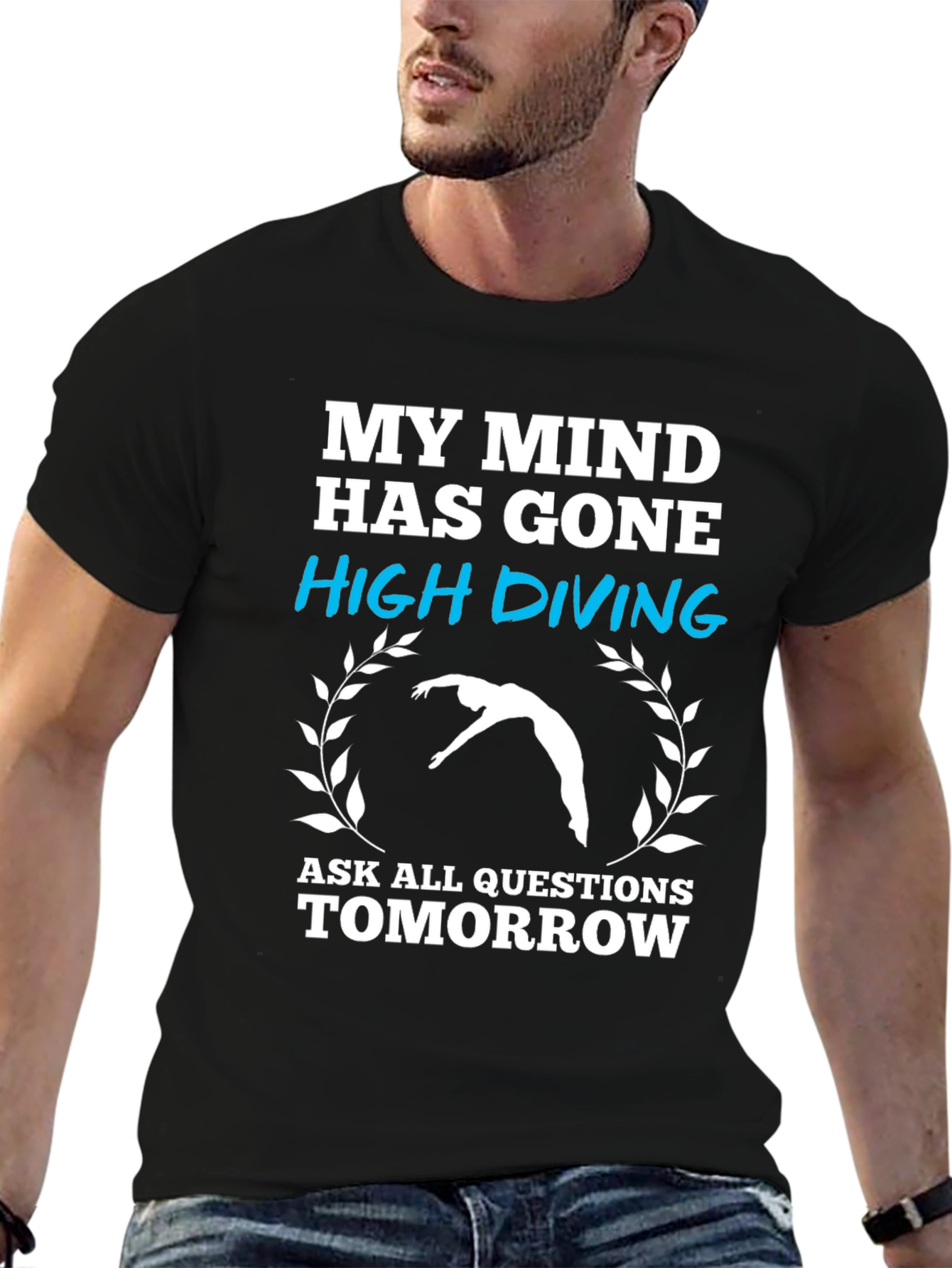 Black My Mind High Diving Graphic T-Shirt view 6